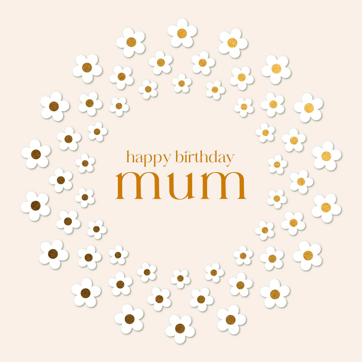Mum Retro Foil Daisies Birthday Card from Penny Black