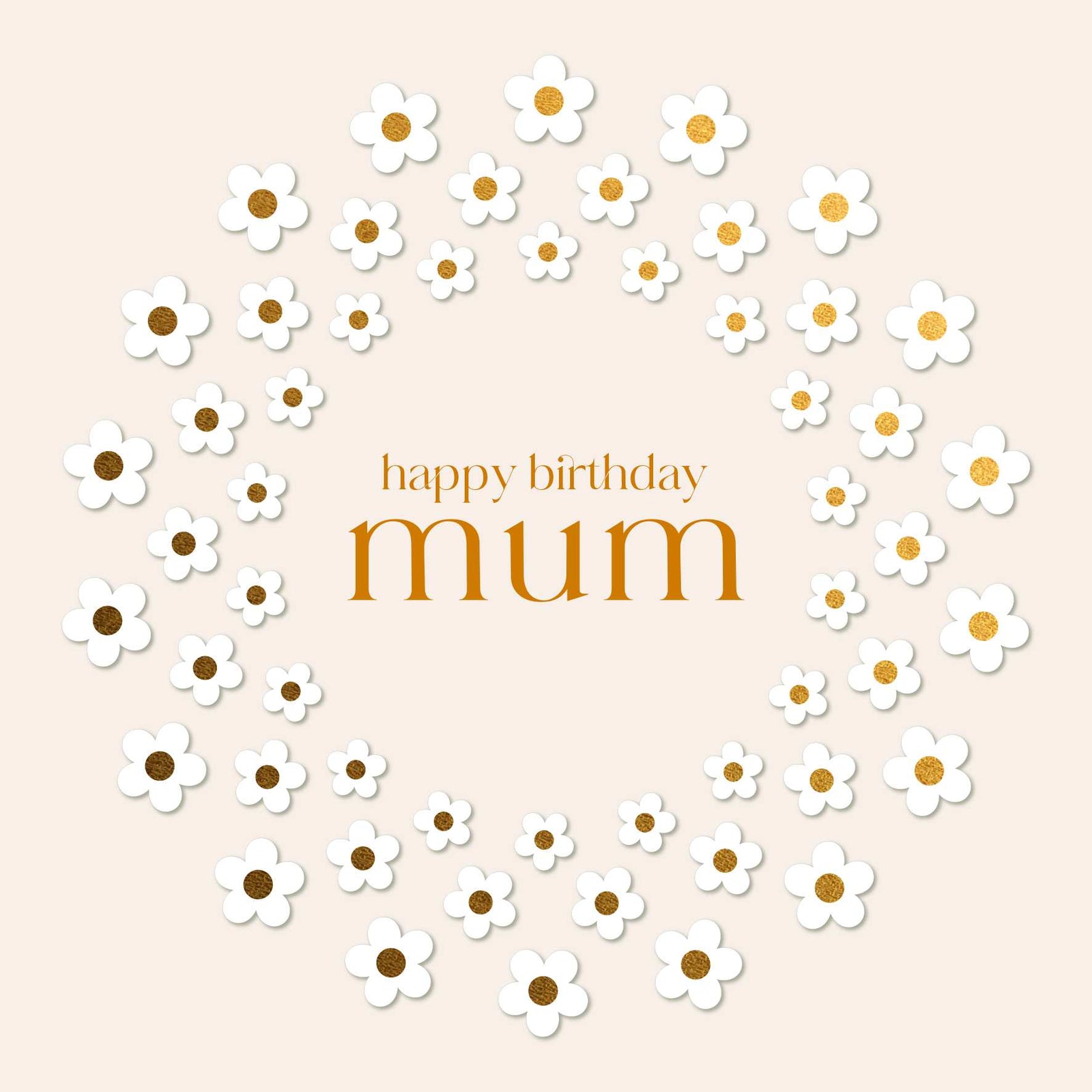 Mum Retro Foil Daisies Birthday Card from Penny Black