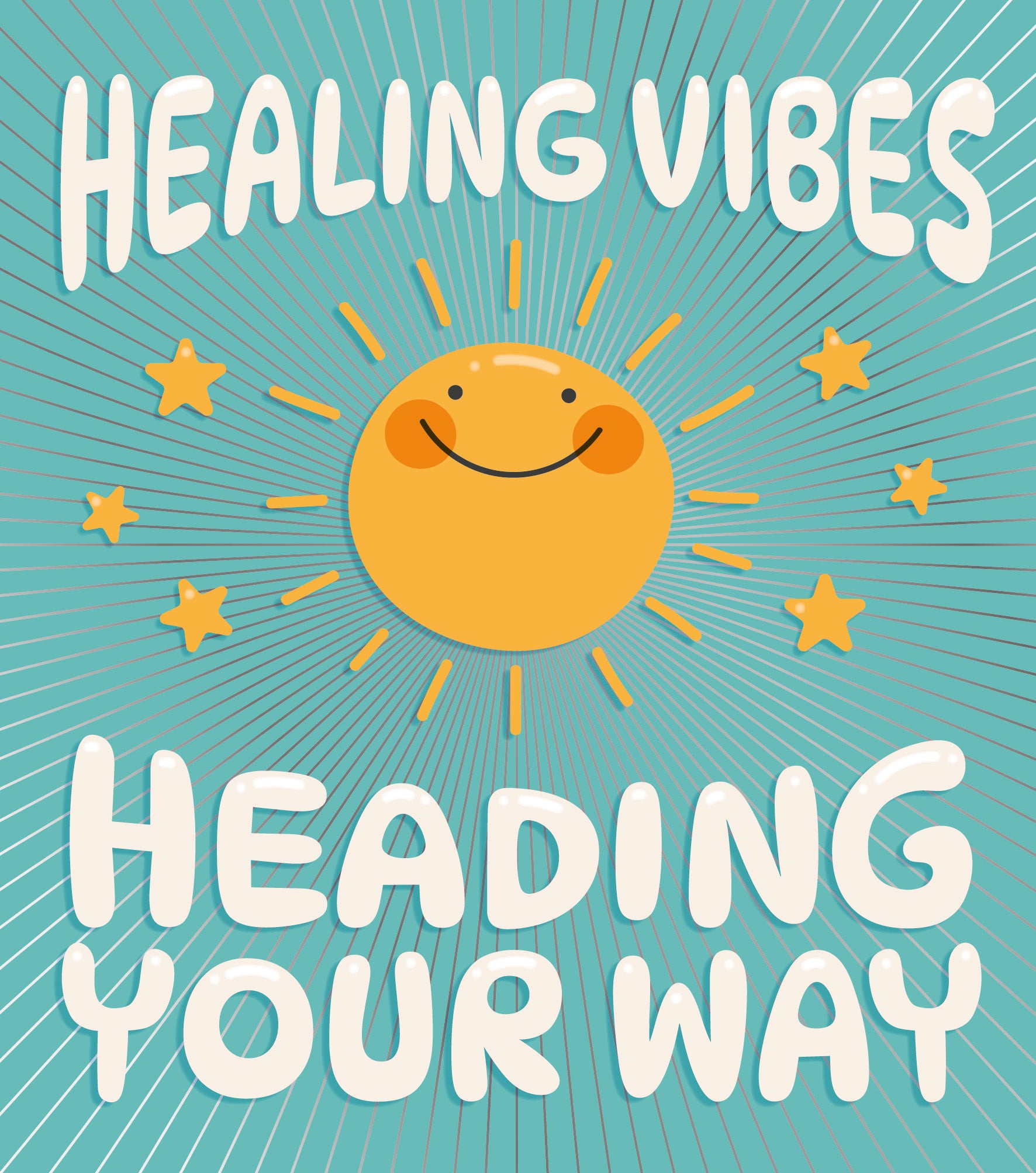 Healing Vibes Heading Your Way Get Well Card from Penny Black