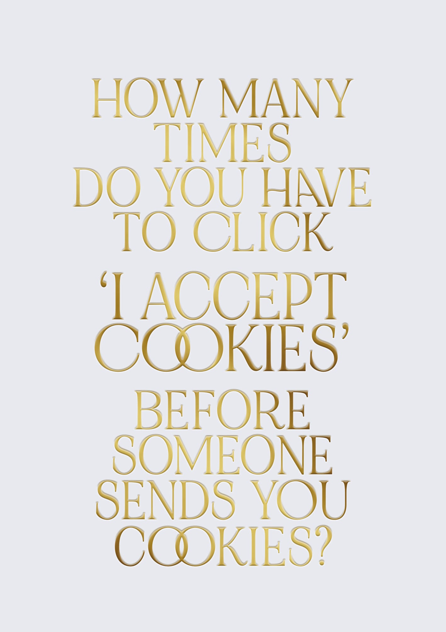 I Accept Cookies Funny Card from Penny Black