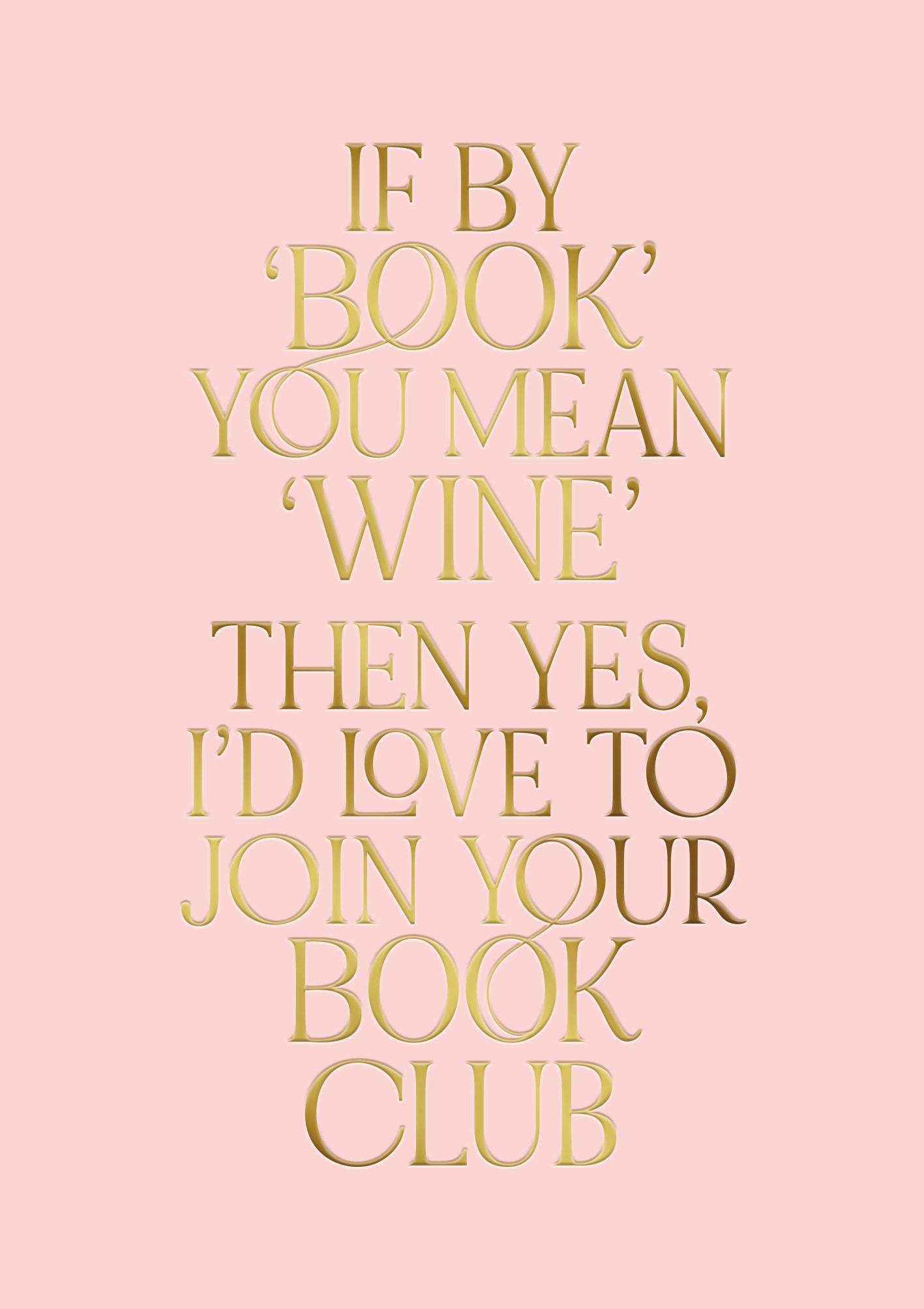 Love To Join Your Book Club Funny Card at Penny Black