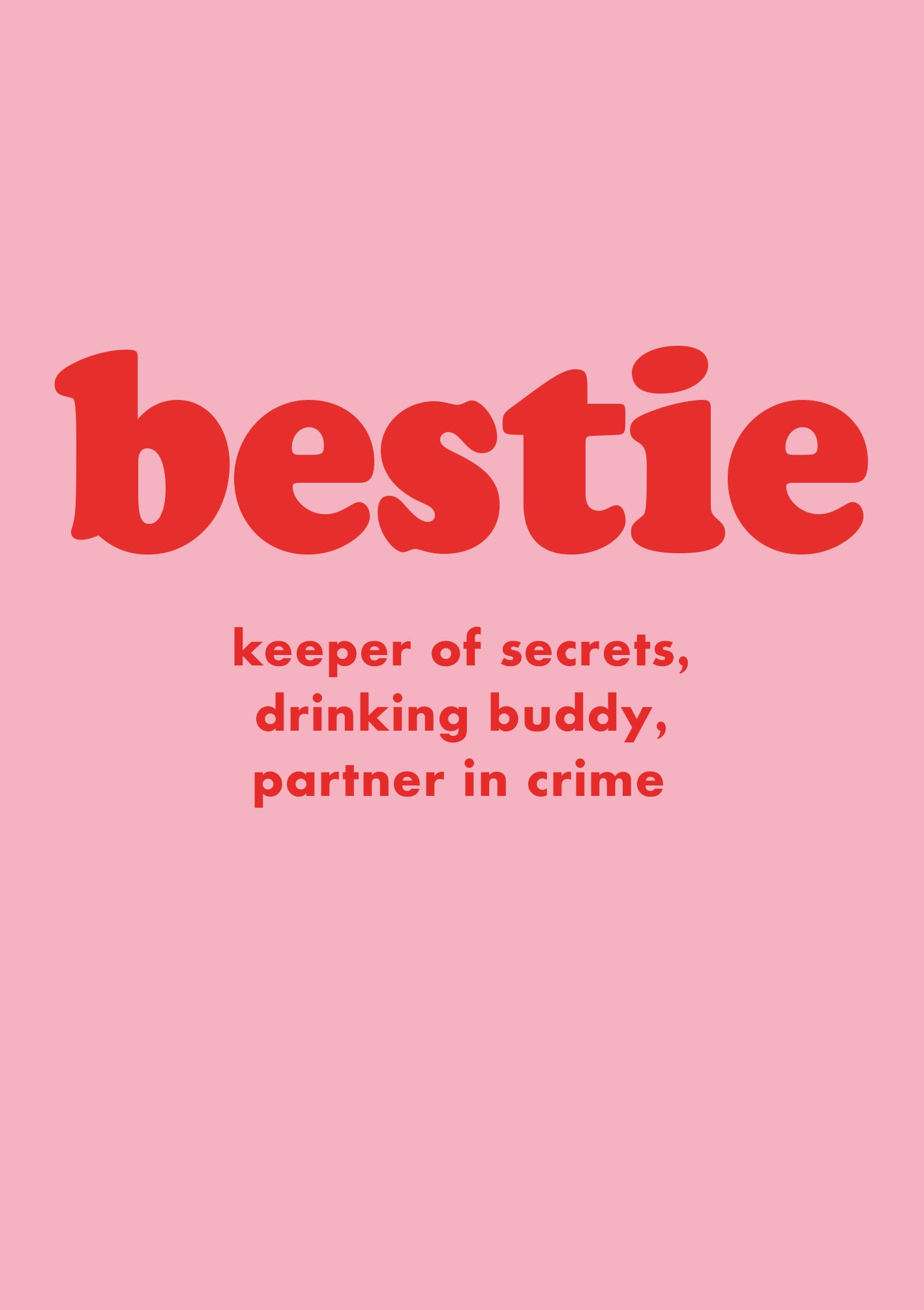 Bestie Keeper Of Secrets Friendship Card at Penny Black