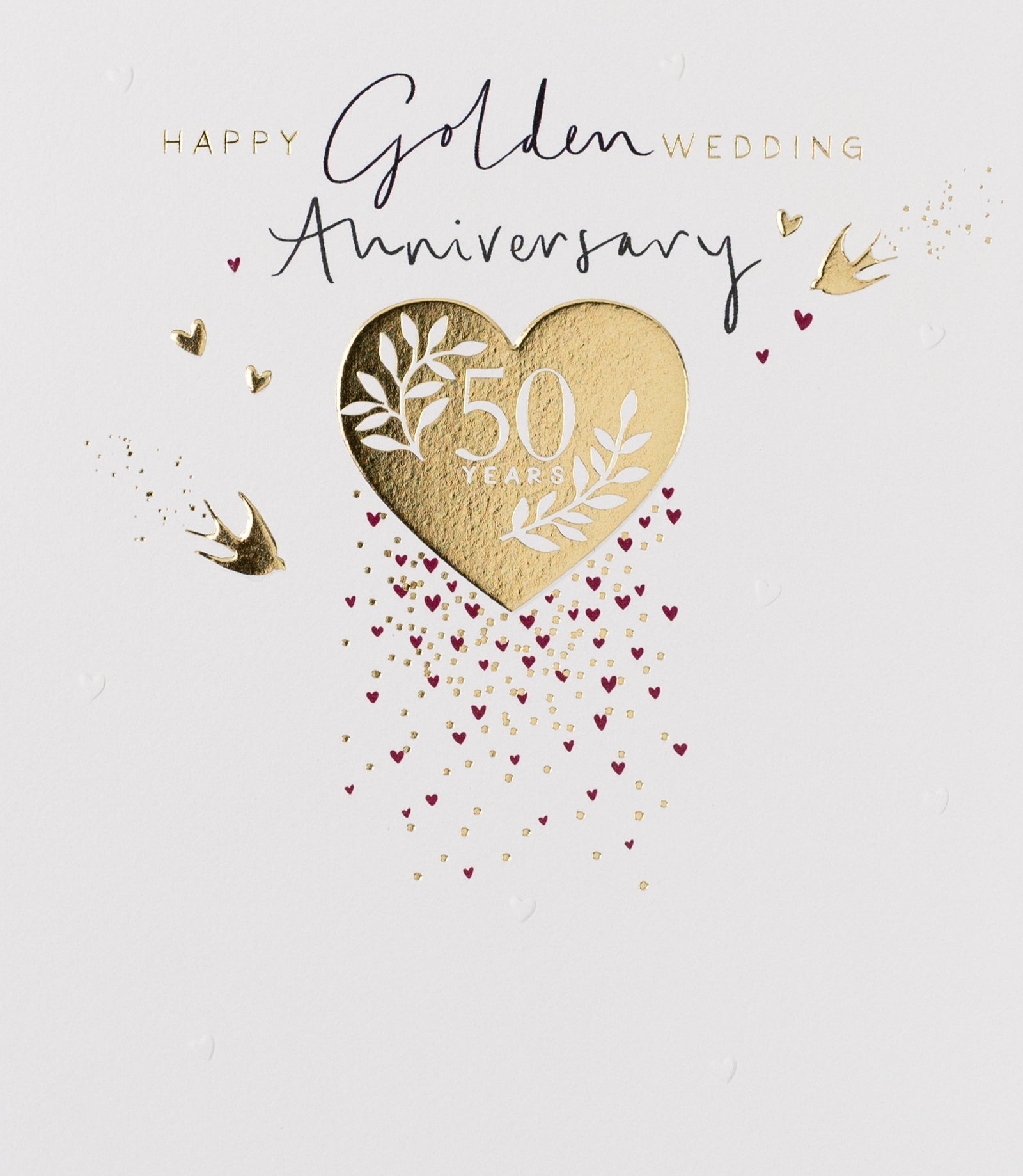 Doves Happy Golden Wedding 50th Anniversary Card at Penny Black