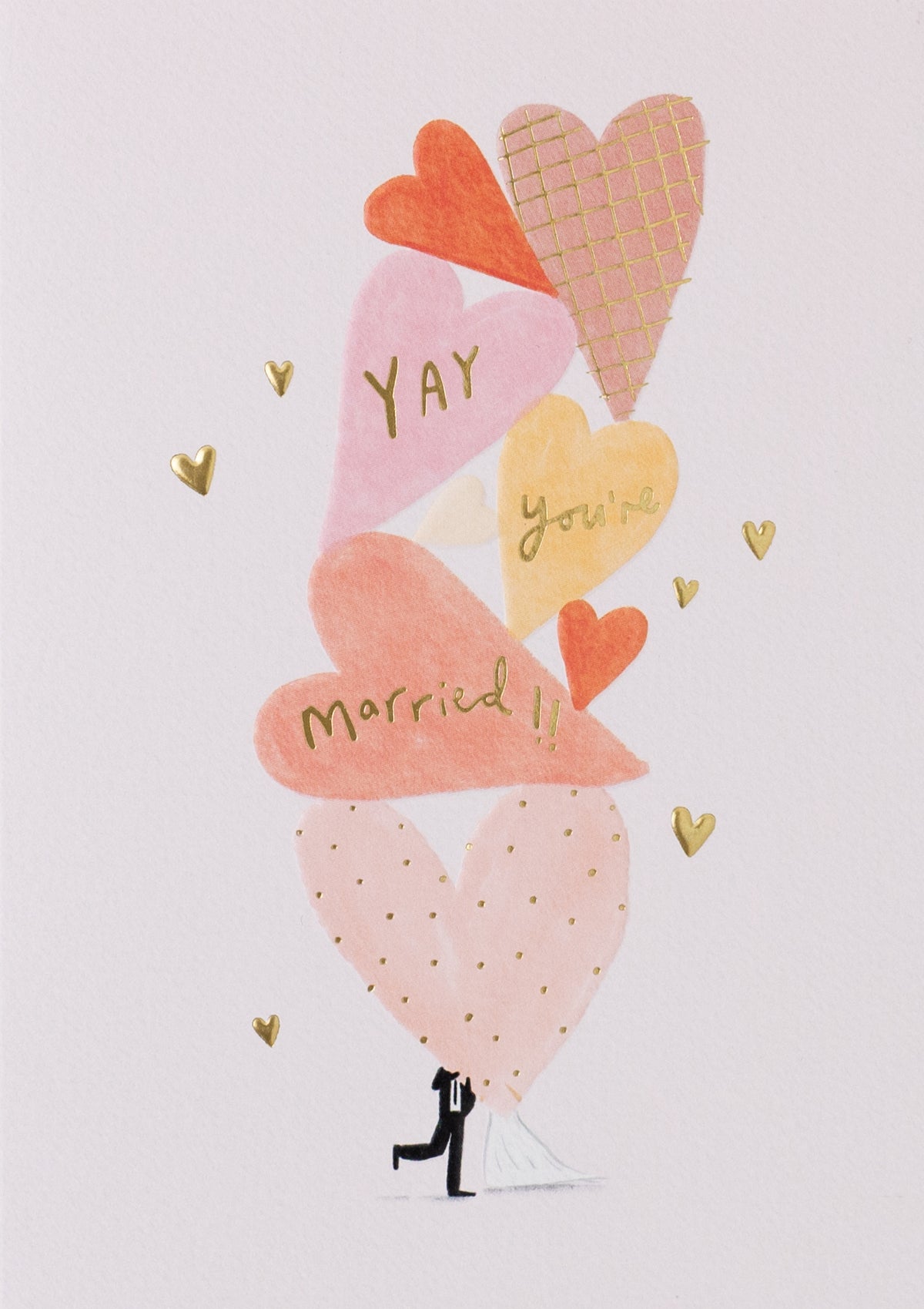 You&#39;re Married Heart Stack Wedding Card from Penny Black