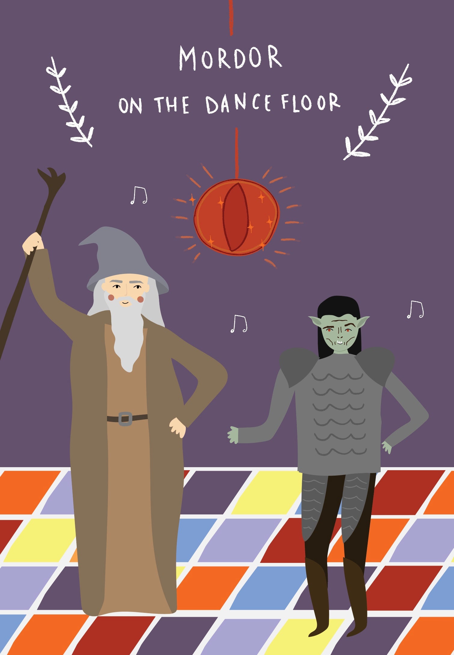 Mordor On The Dancefloor Funny Card from Penny Black