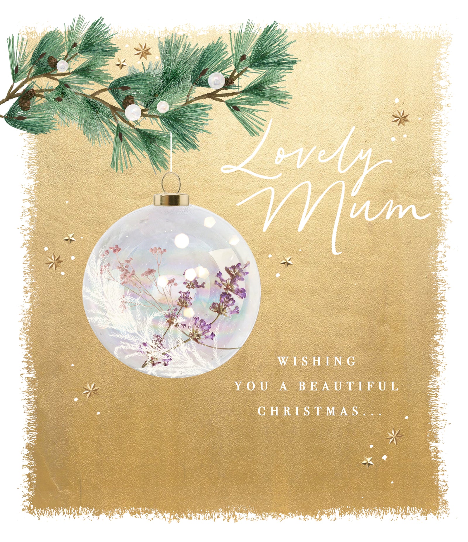 Branch & Bauble Lovely Mum Christmas Card by penny black