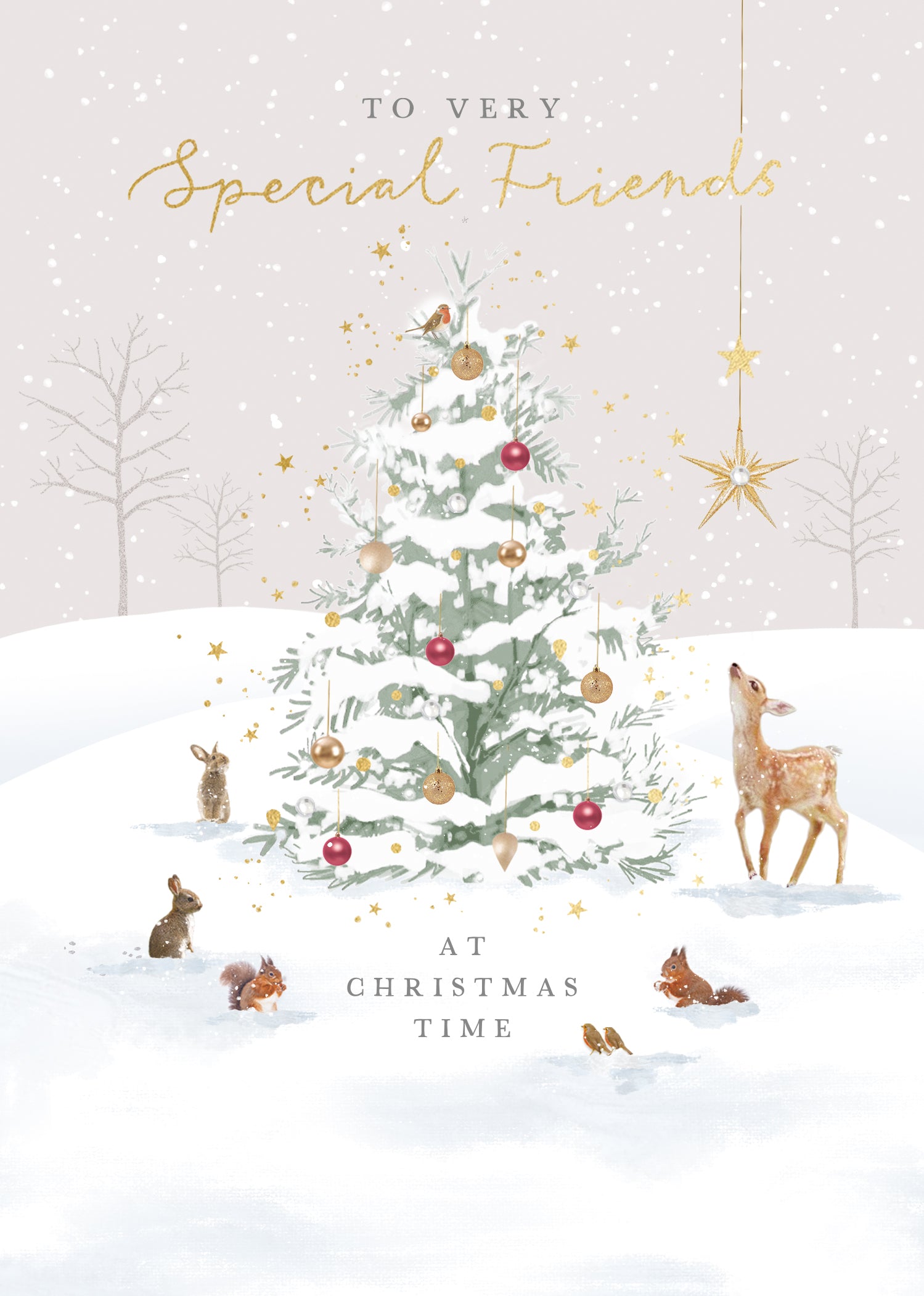 Animals Around The Tree Special Friends Christmas Card by penny black