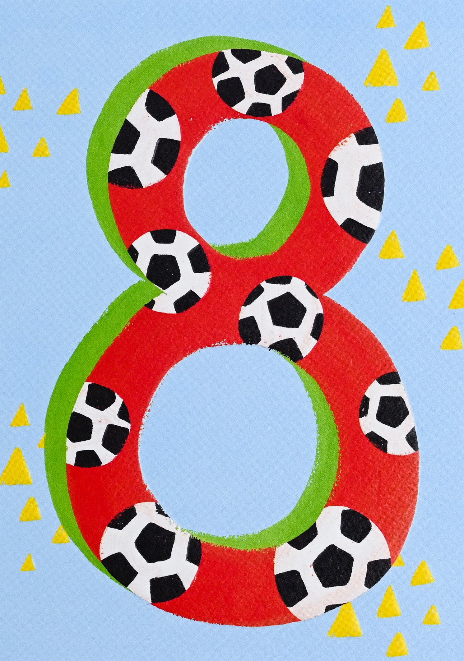 Iconic Red Football 8 Birthday Card from Penny Black