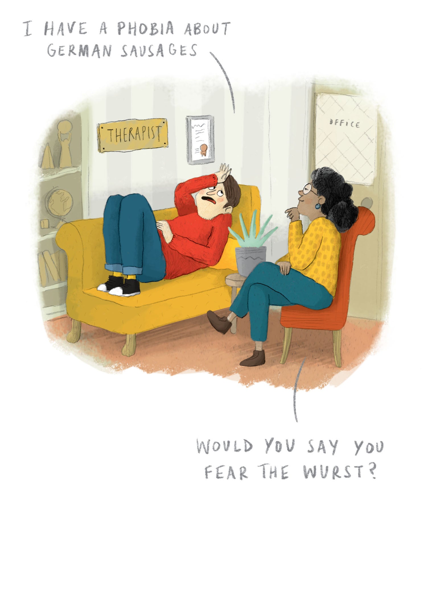 German Sausages Funny Card from Penny Black