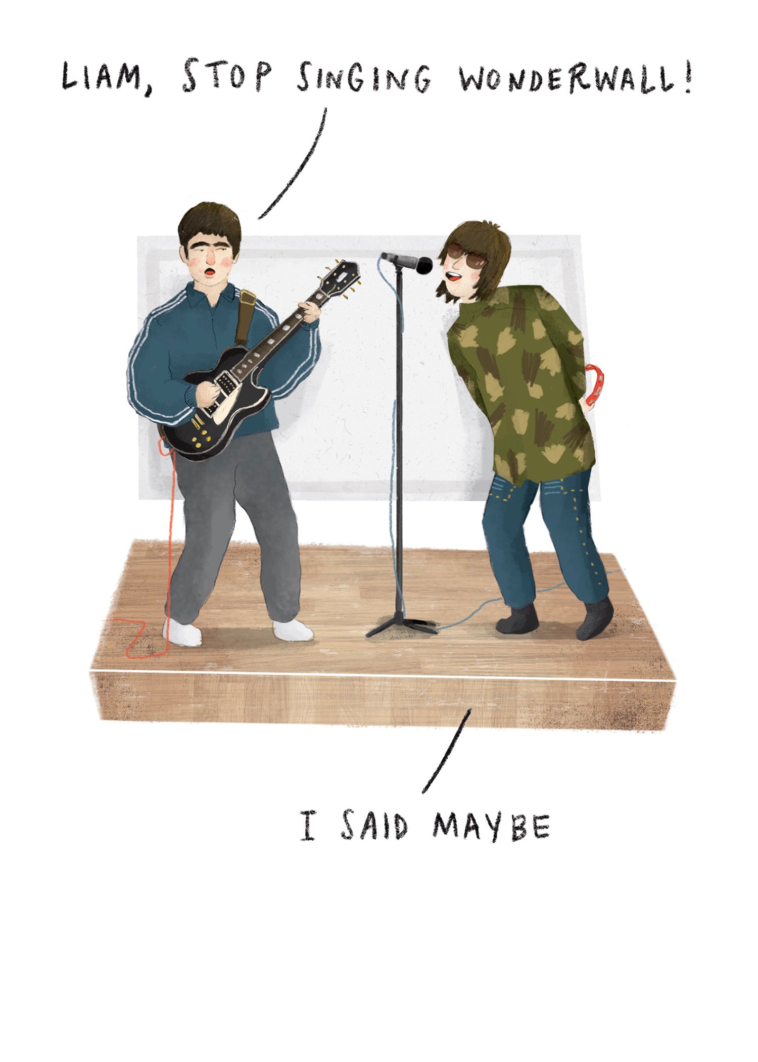 Wonderwall Oasis Funny Card from Penny Black
