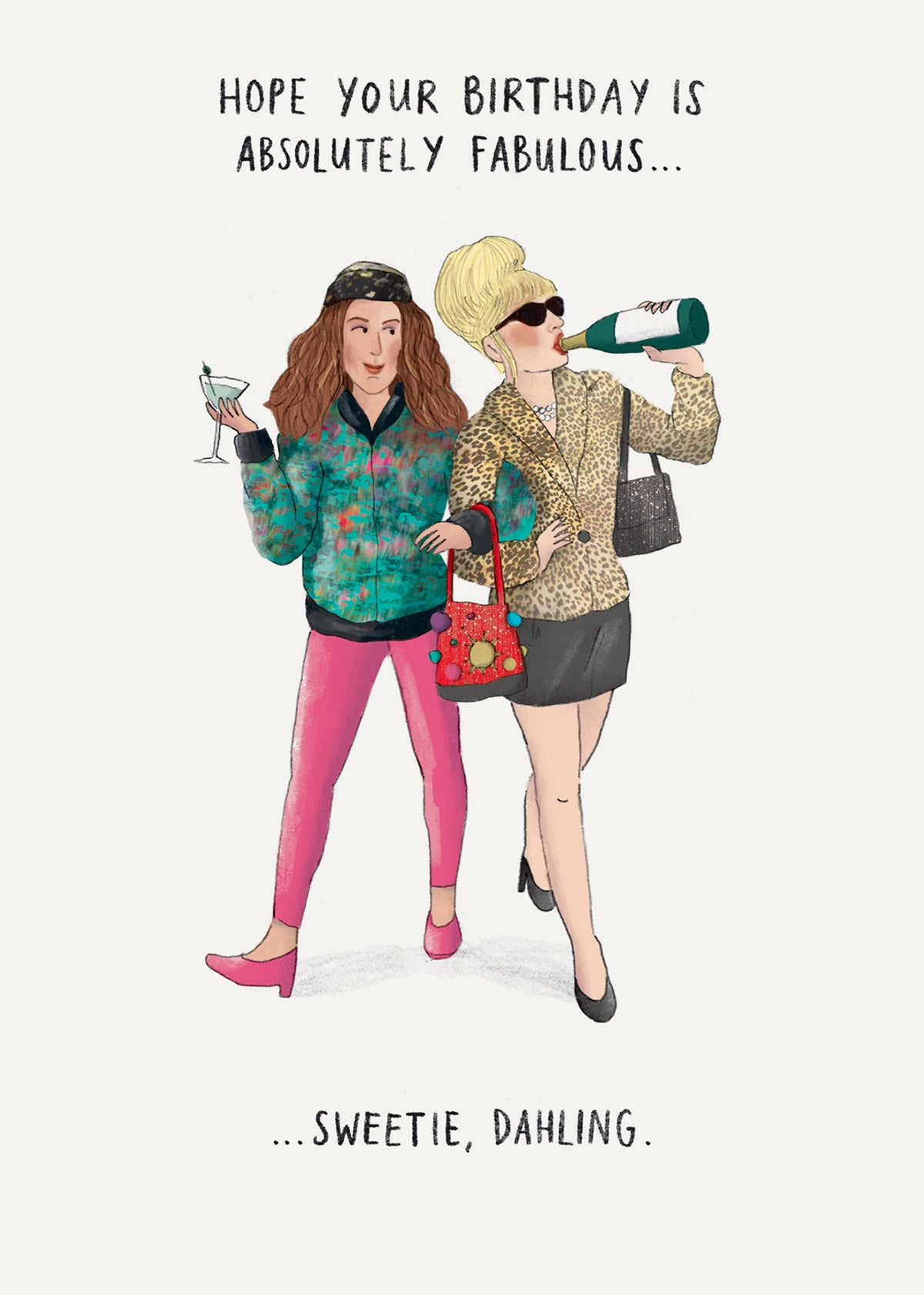 Absolutely Fabulous Sweetie Dahling Funny Card from Penny Black