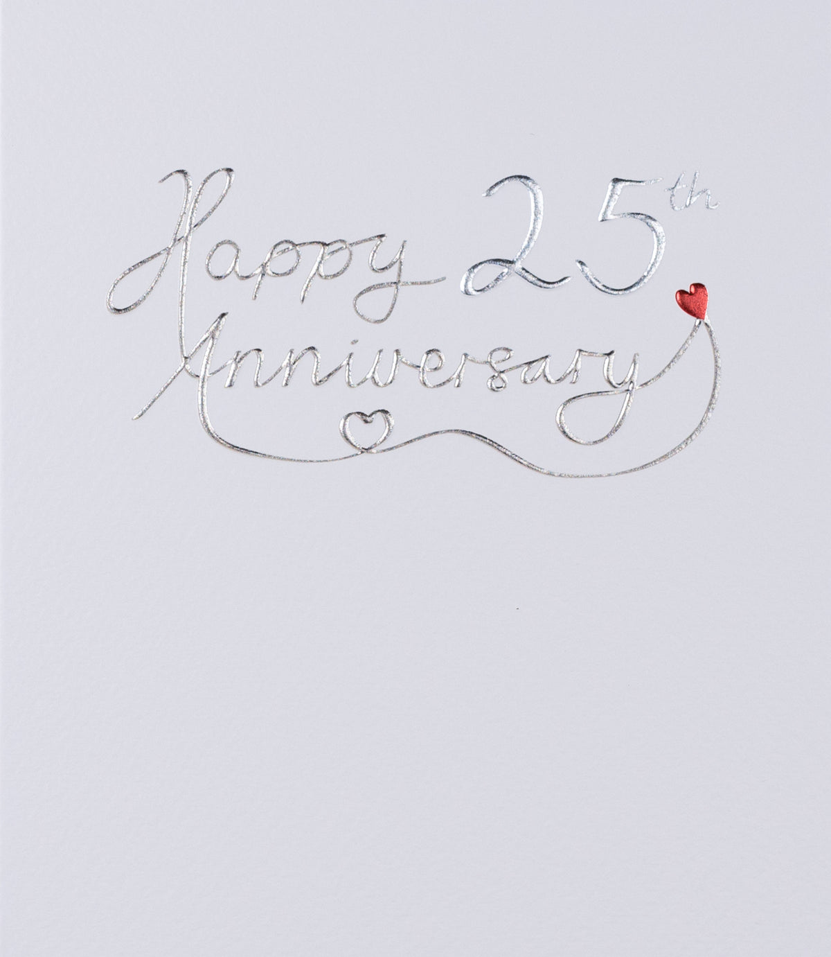 Metallic Script 25th Wedding Anniversary Card from Penny Black