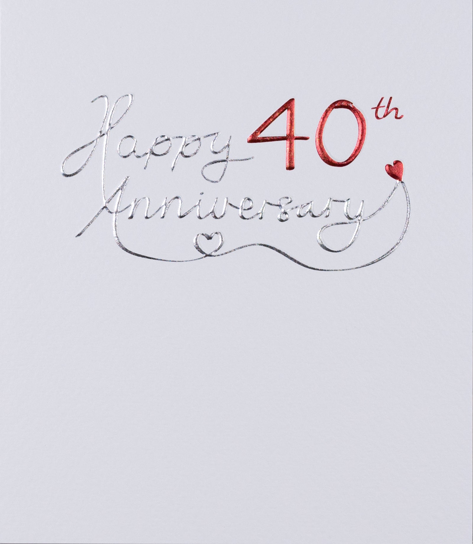 Metallic Script 40th Wedding Anniversary Card from Penny Black