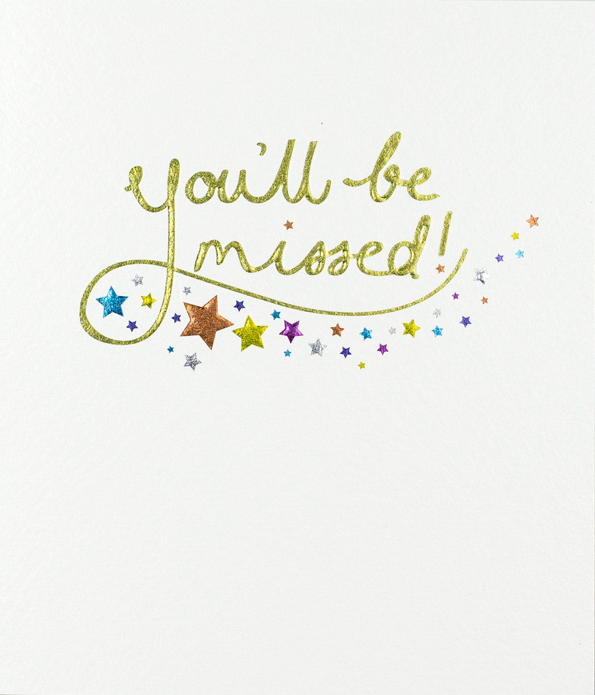 Colourful Stars You'll Be Missed Leaving Card from Penny Black