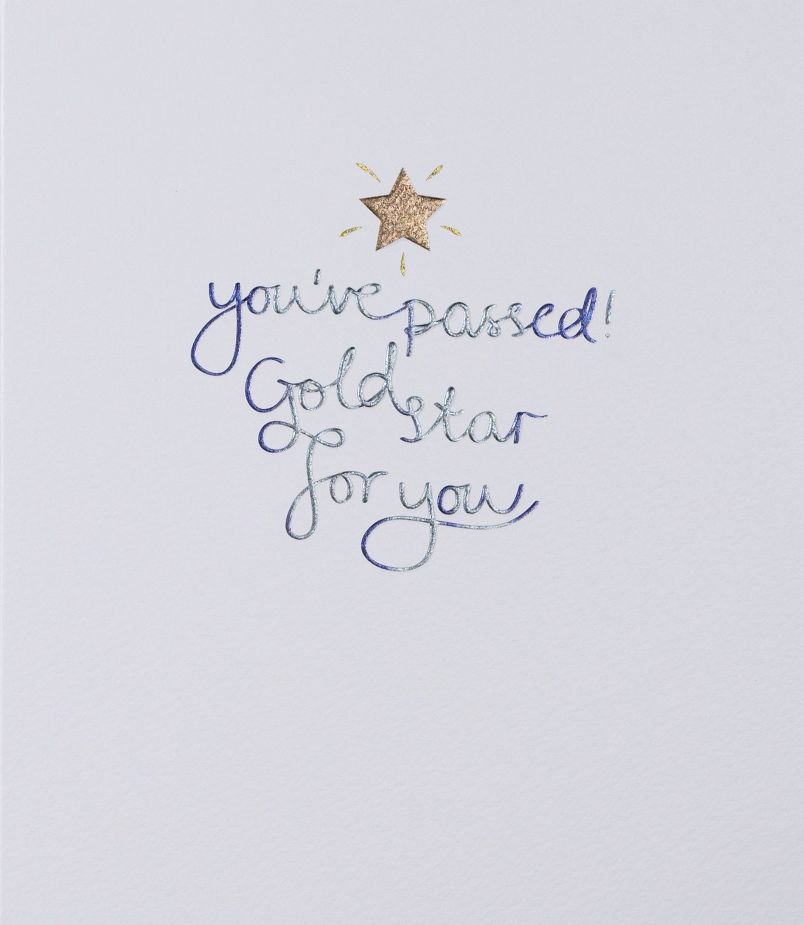 Gold Star For You You've Passed Exams Congratulations Card By Penny Black