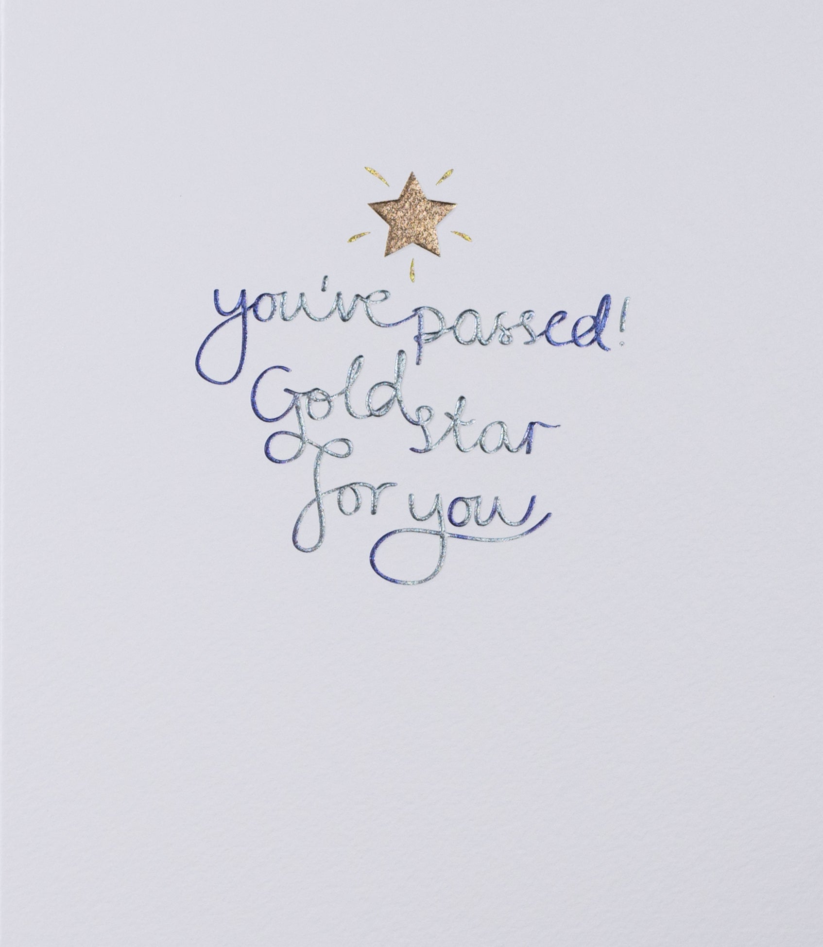 Gold Star For You You've Passed Exams Congratulations Card By Penny Black