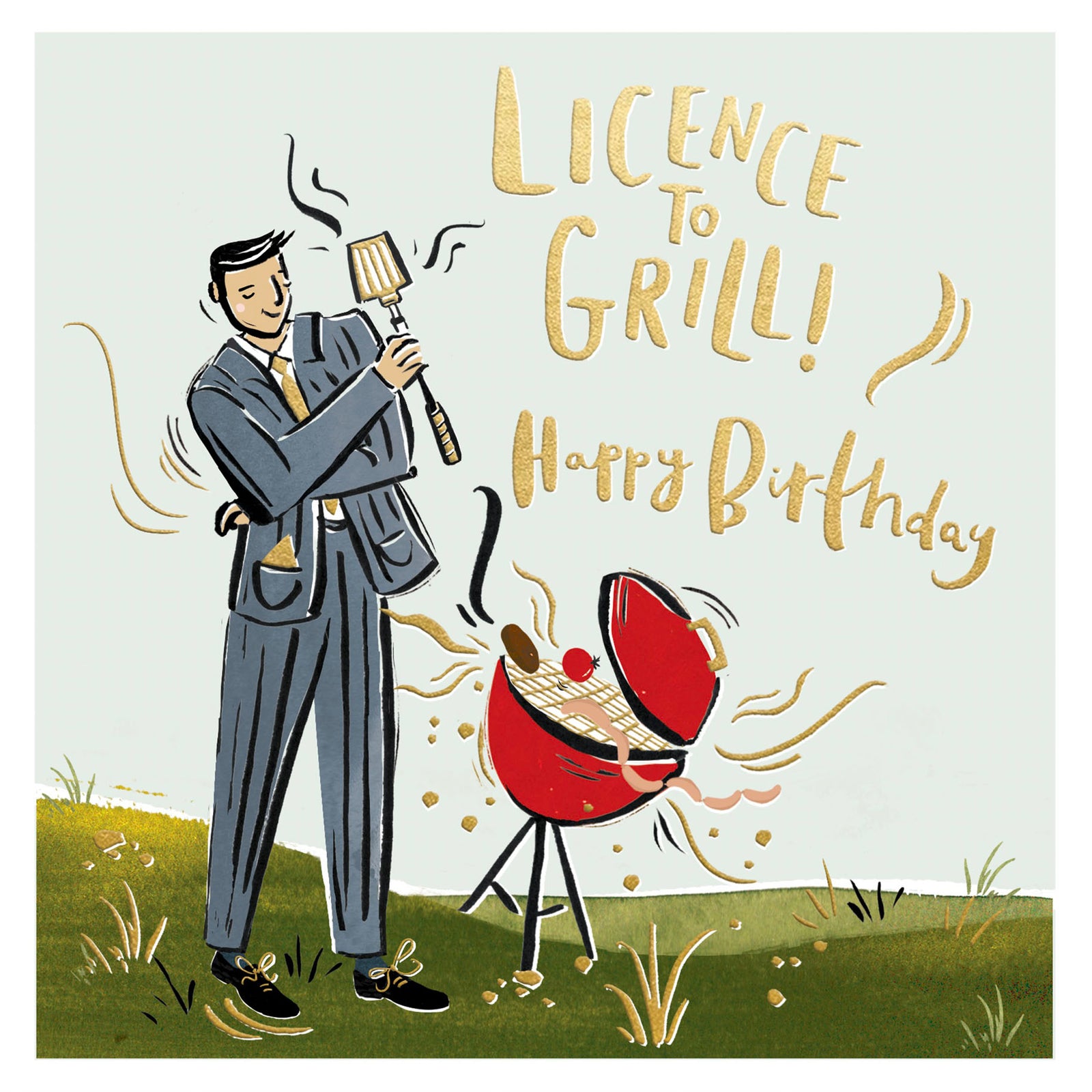 Licence To Grill BBQ Themed Birthday Card at Penny Black
