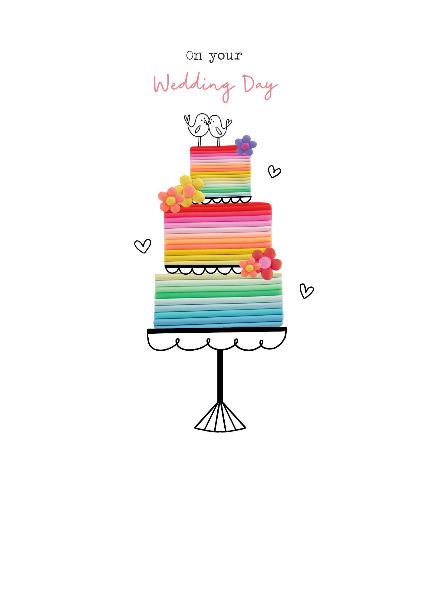 Rainbow Cake On Your Wedding Day Card at Penny Black