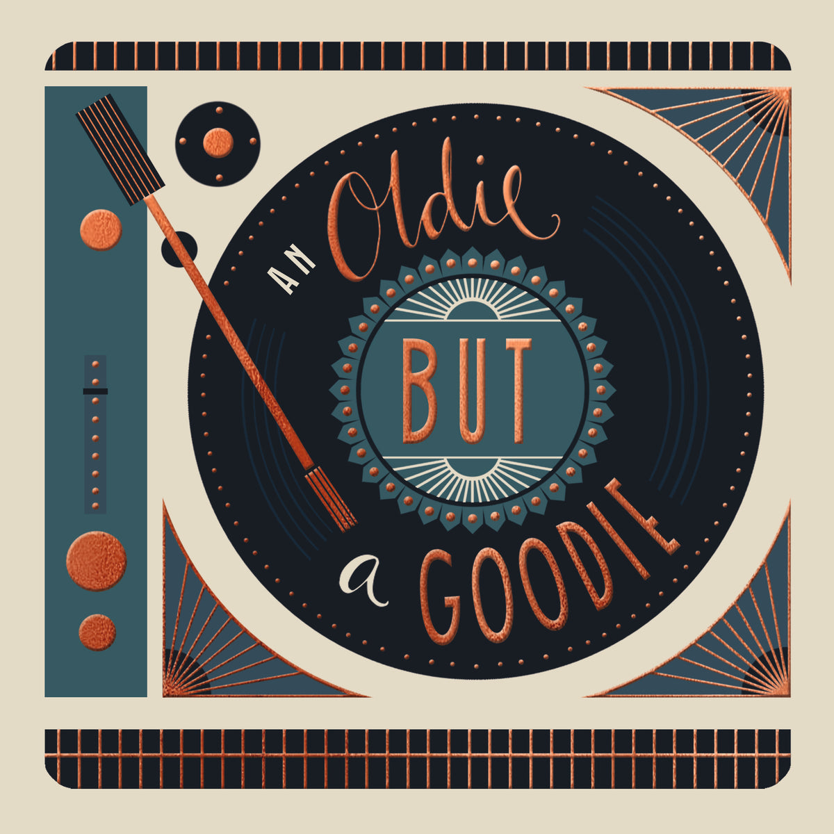 An Oldie But A Goodie Record Player Birthday Card from Penny Black