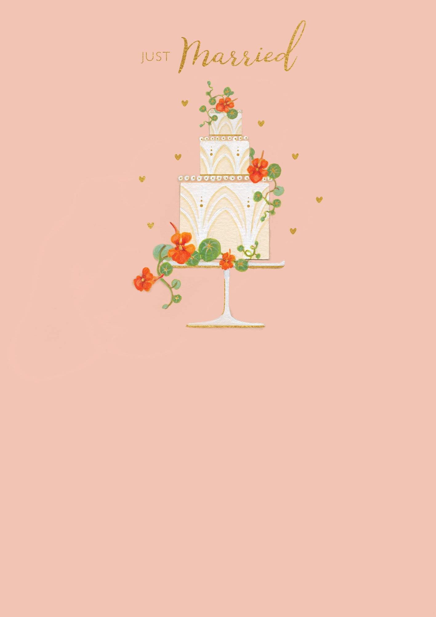 Just Married Celebration Cake Wedding Card from Penny Black
