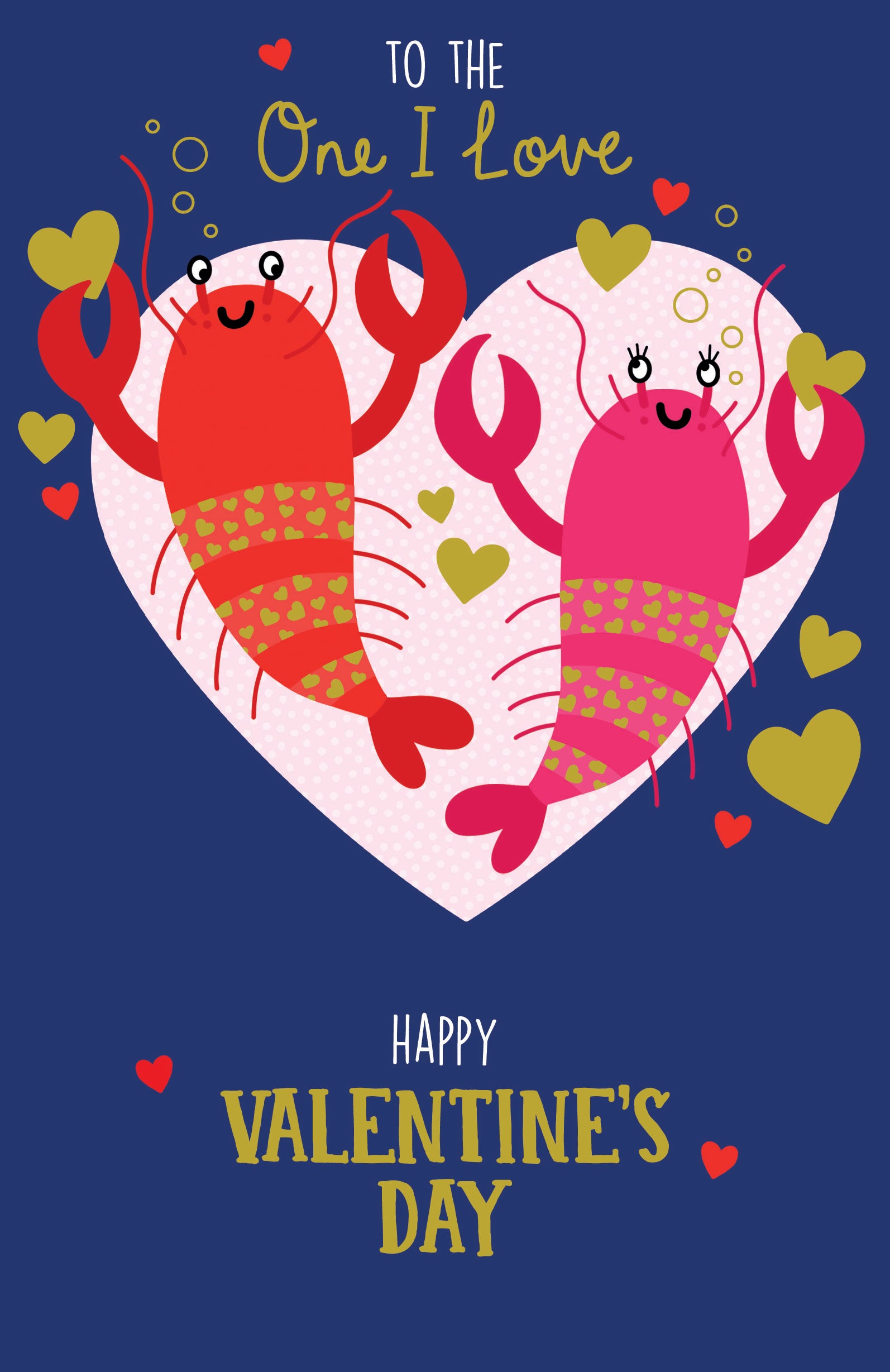One I Love Lobsters Valentine Card by penny black