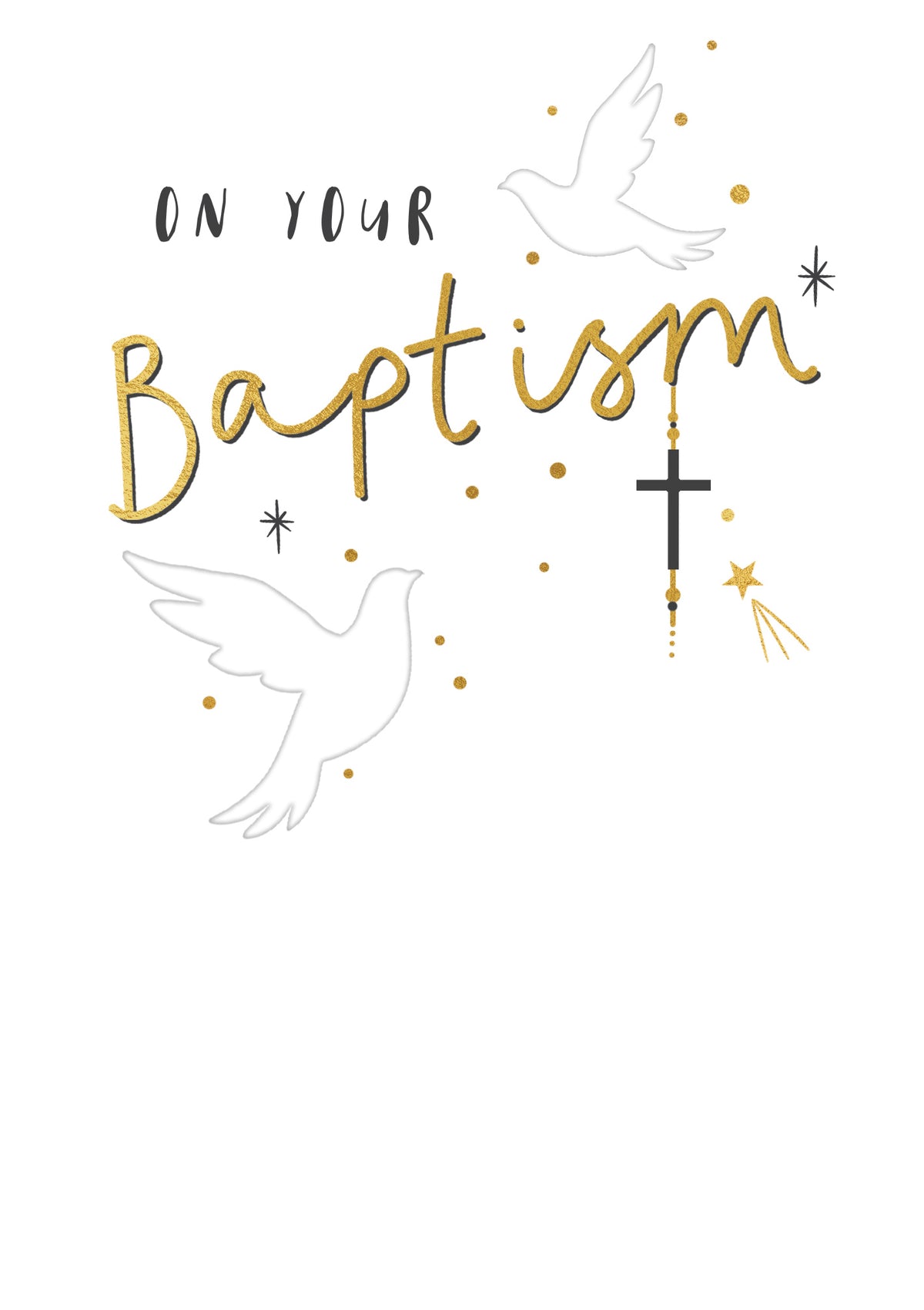 On Your Baptism Rosary Dove Card from Penny Black