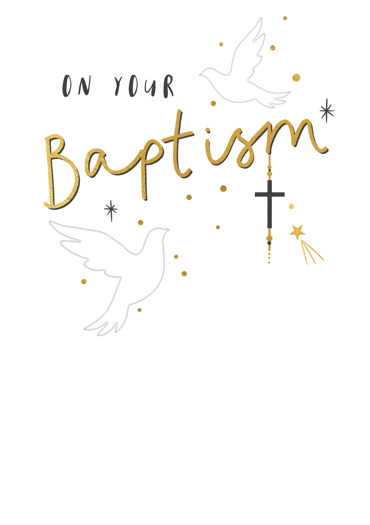 On Your Baptism Rosary Dove Card from Penny Black