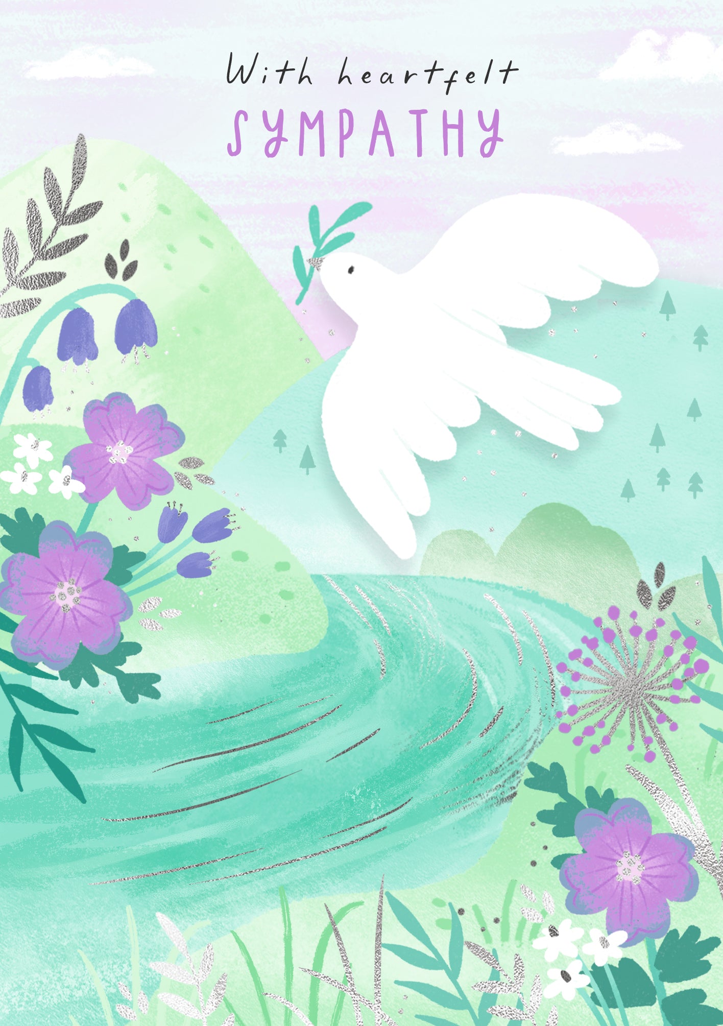 Pastel Dove With Heartfelt Sympathy Card from Penny Black