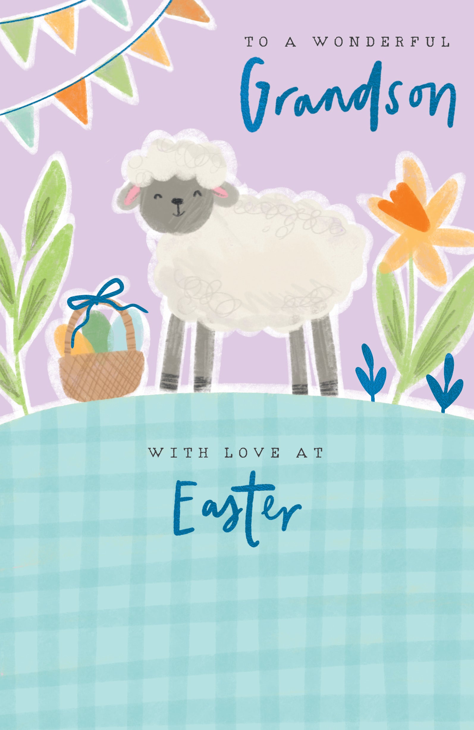 Woolly Sheep Special Grandson Easter Card By Penny Black