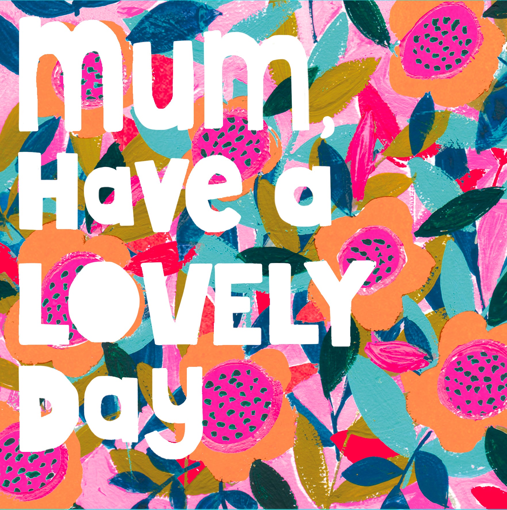 Mum Lovely Day Peach Flora Mother's Day Card by penny black