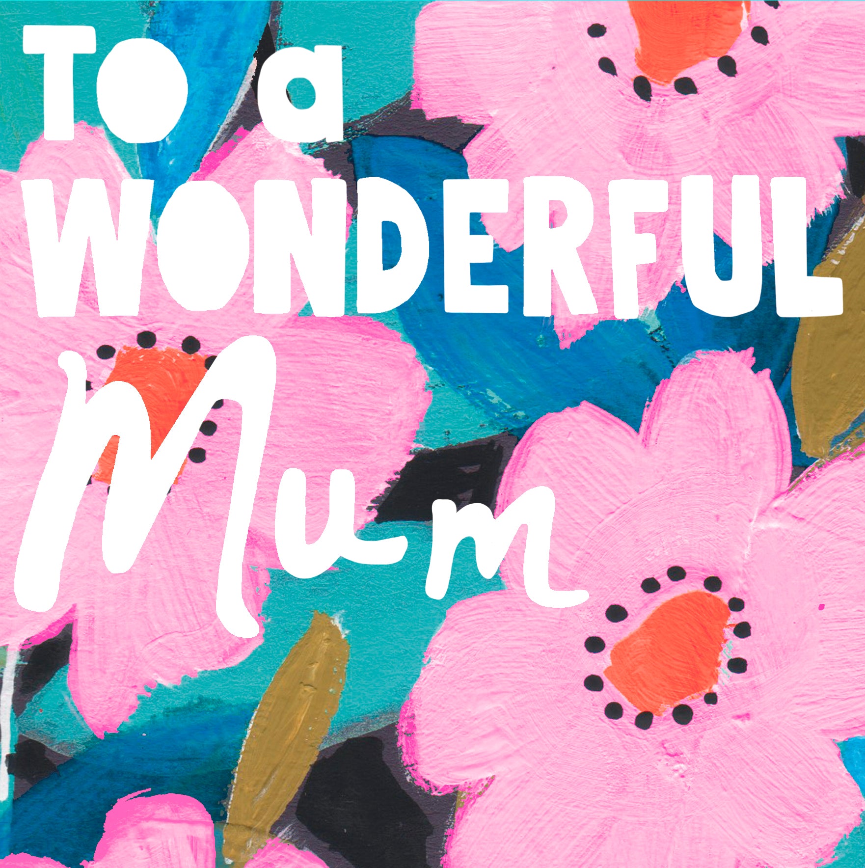 Wonderful Mum Giant Pink Petals Mother's Day Card by penny black