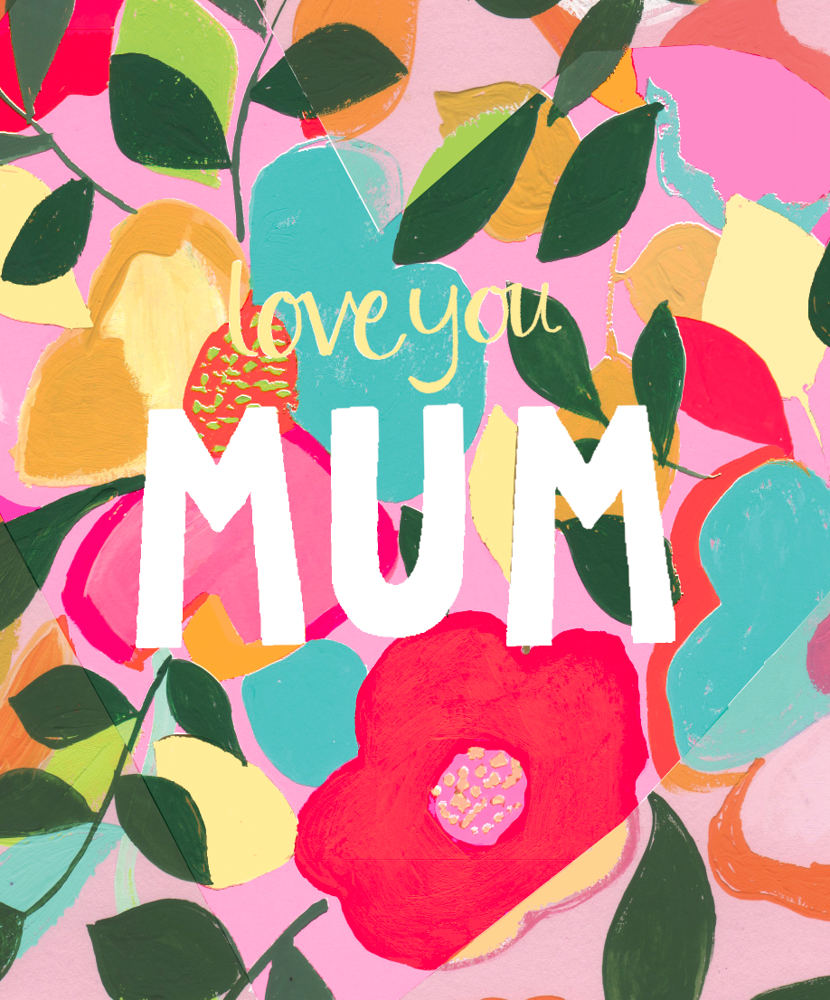 Love You Mum Floral Vines Mother's Day Card by penny black