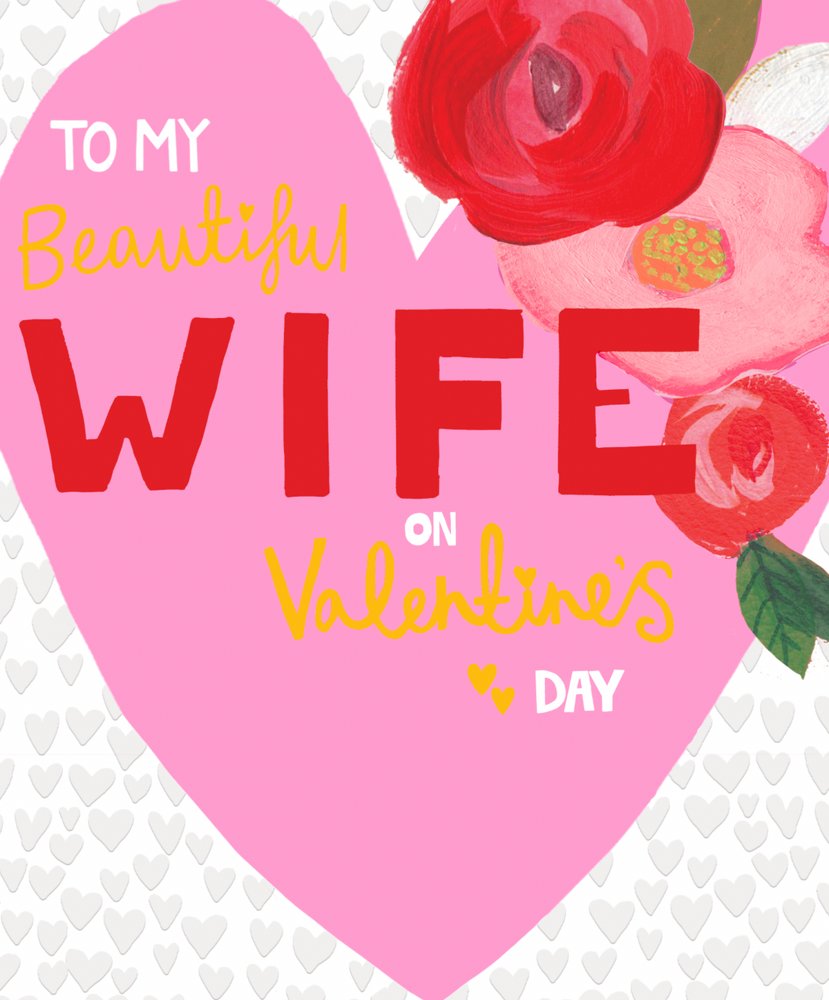 Beautiful Wife Playful Hearts Valentines Day Card by penny black