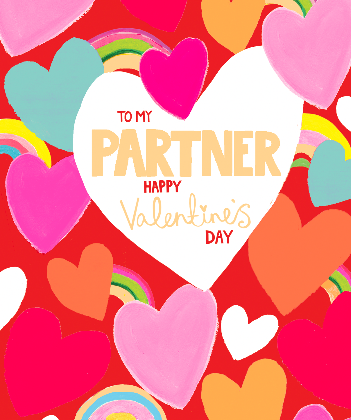 To My Partner Playful Hearts Valentines Day Card by penny black