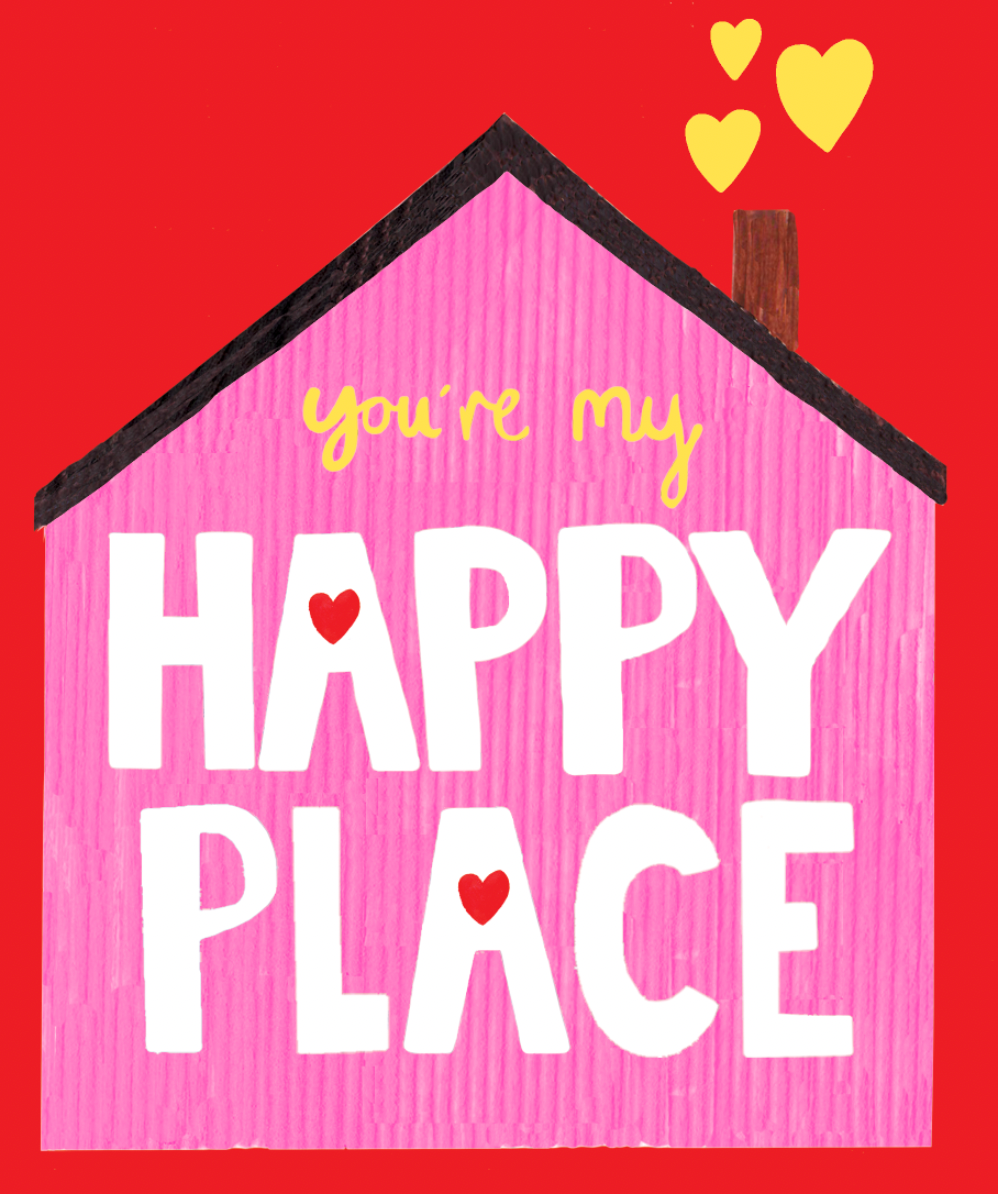 You're My Happy Place Playful Valentine Card by penny black