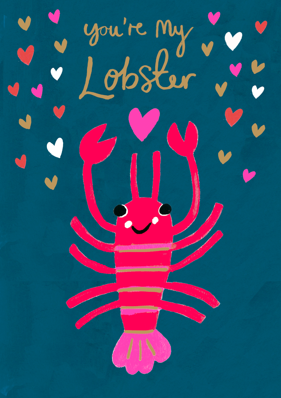 You're My Lobster Playful Valentine Card by penny black