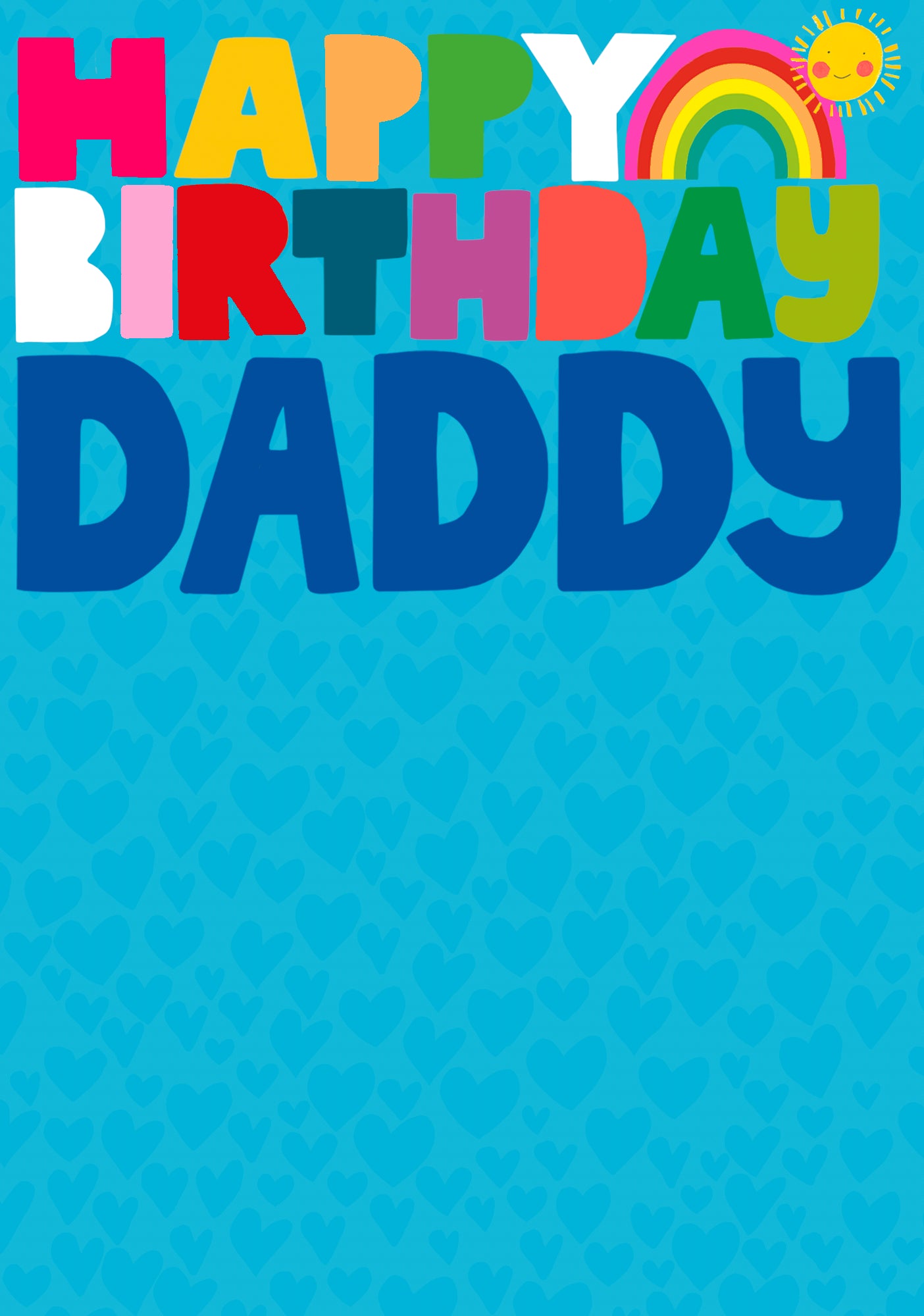 Blue Hearts Daddy Birthday Card at Penny Black