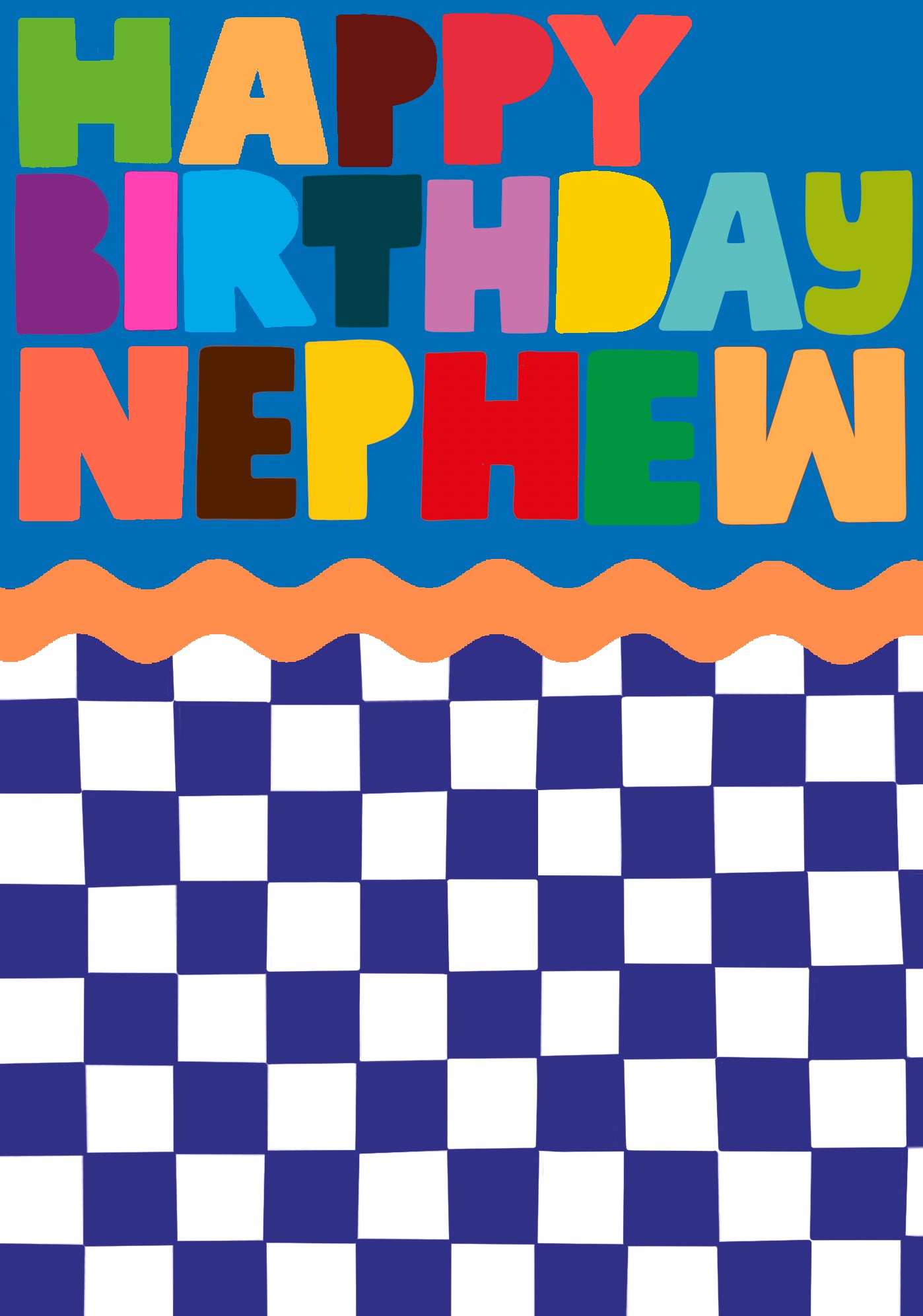 Checkerboard Nephew Birthday Card at Penny Black