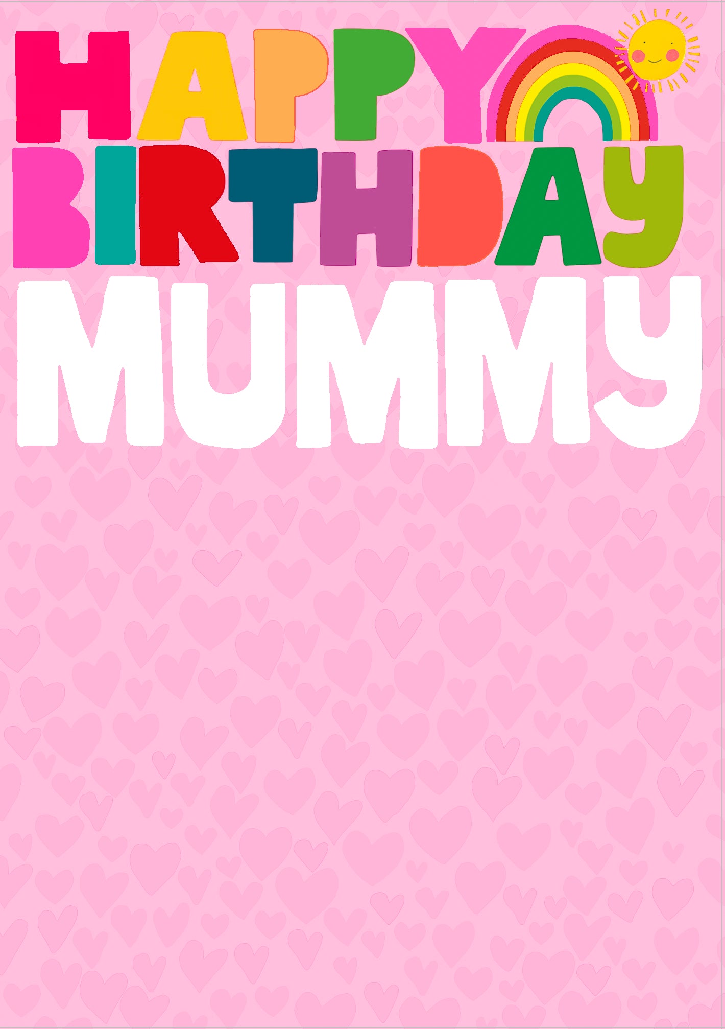 Pink Hearts Mummy Birthday Card at Penny Black