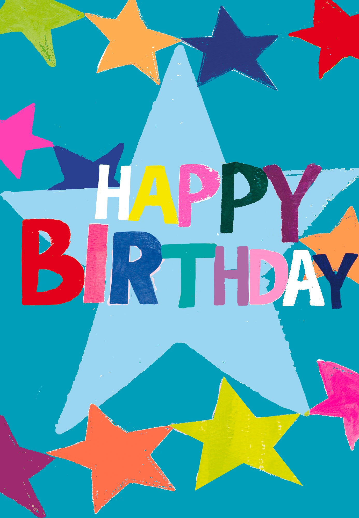 Bright And Bold Stars Birthday Card at Penny Black