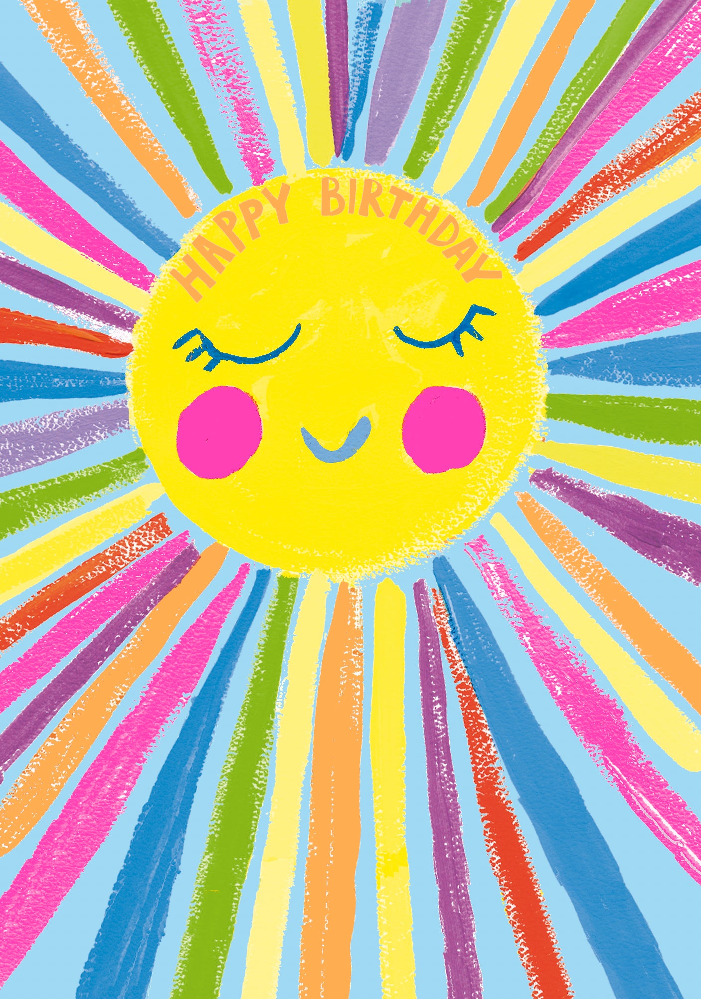 Sunshine Rainbow Beaming Face Birthday Card at Penny Black
