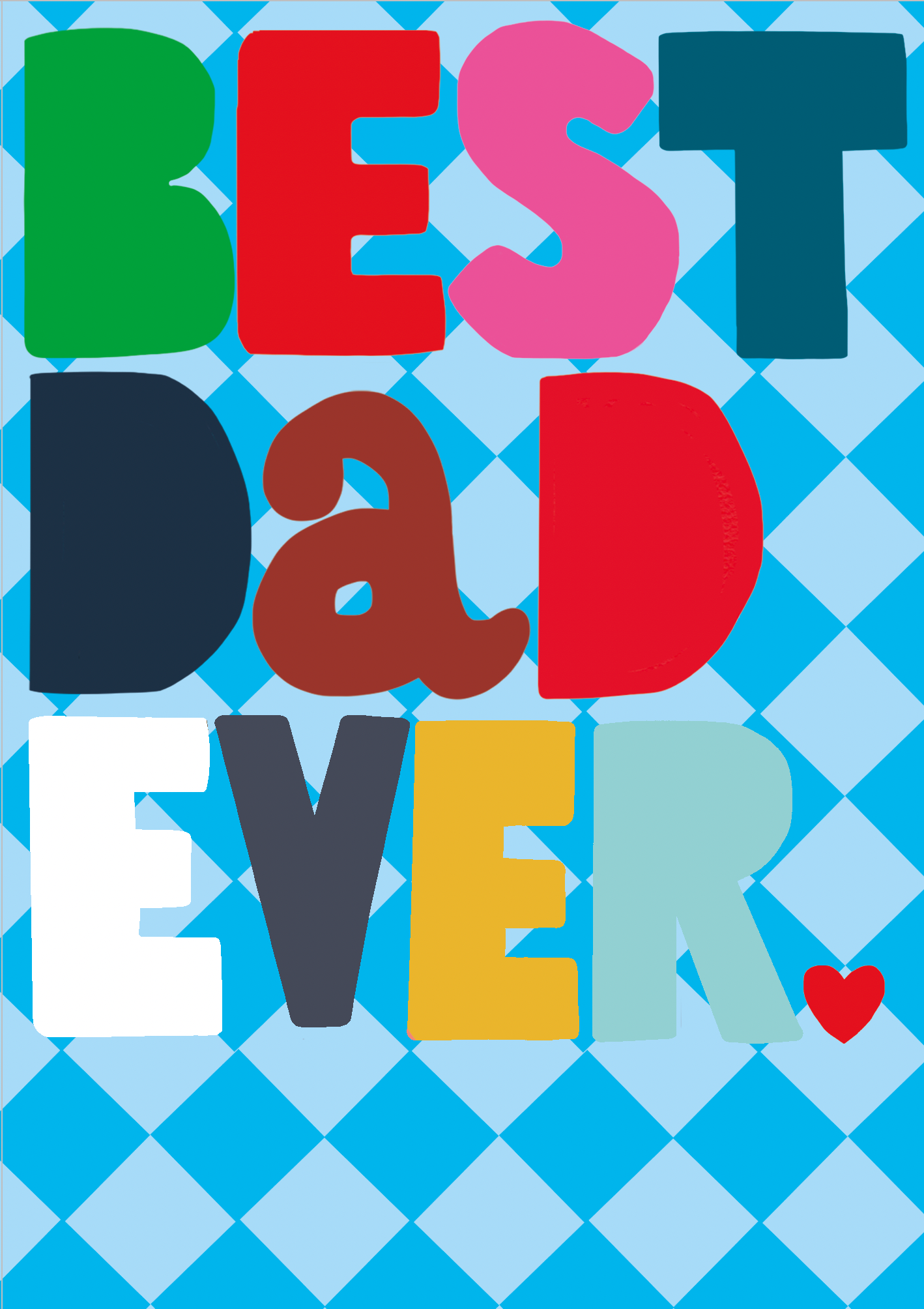 Checkerboard Best Dad Ever Father's Day Card By Penny Black