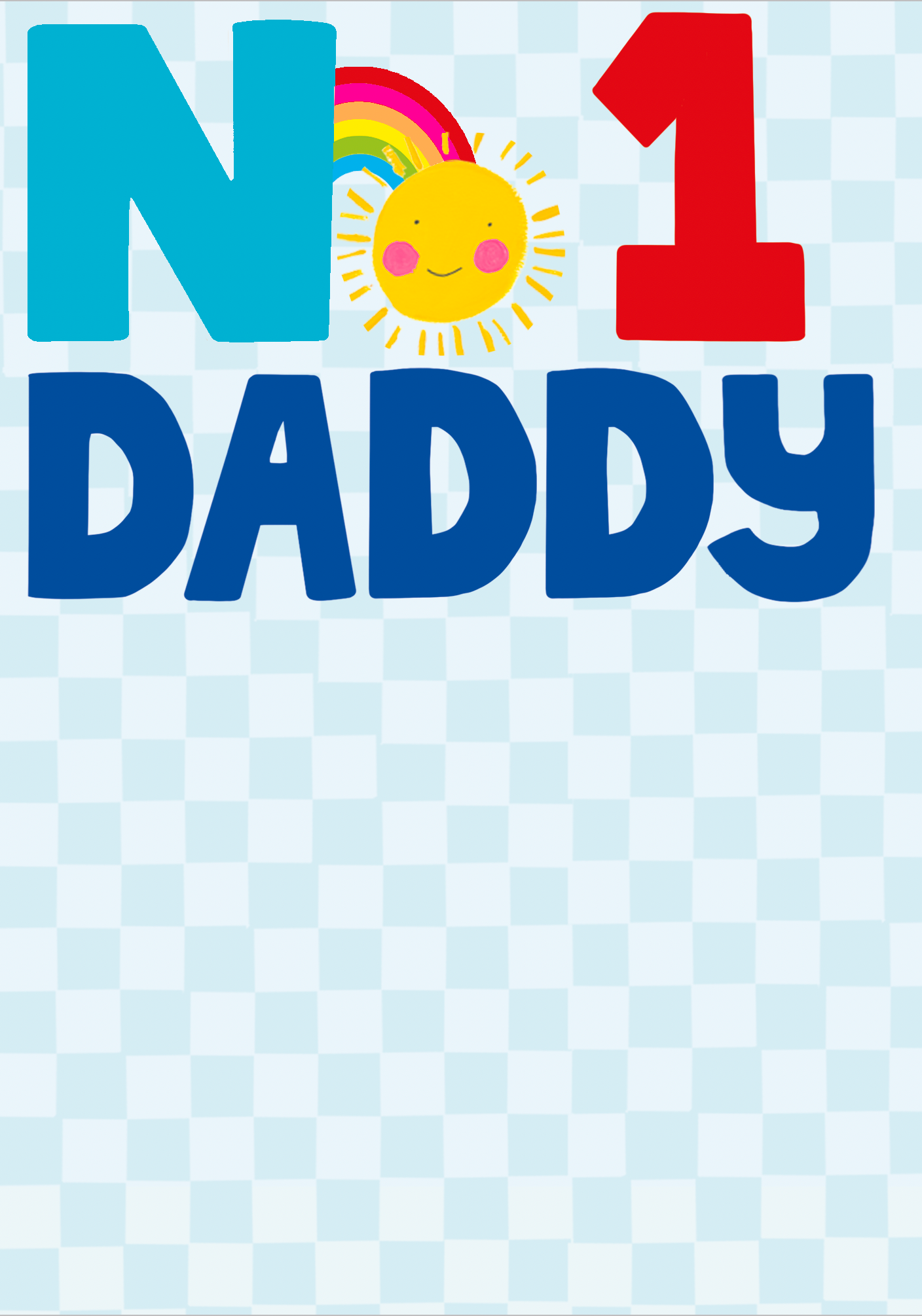 Checkerboard No 1 Daddy Father's Day Card By Penny Black