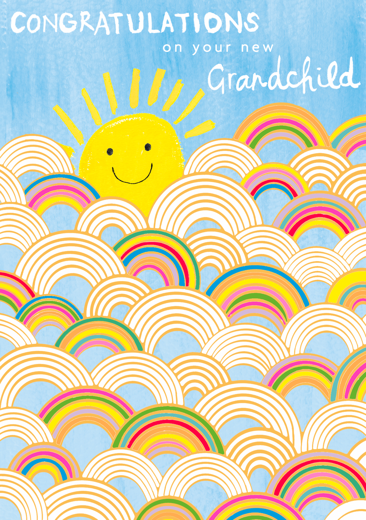 Congratulations On Your New Grandchild Rainbows Card from Penny Black