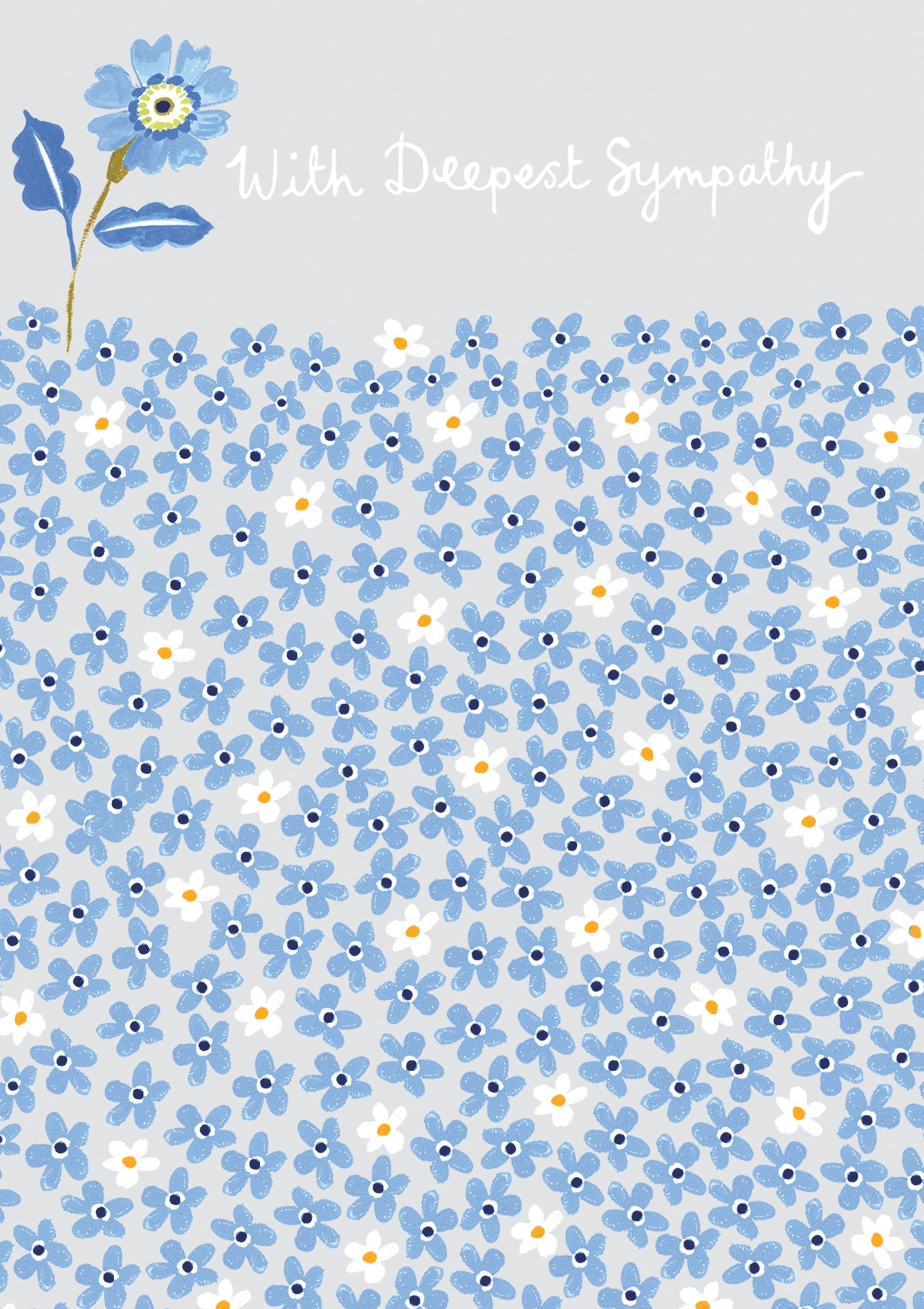 Blue Forget Me Nots With Deepest Sympathy Card from Penny Black