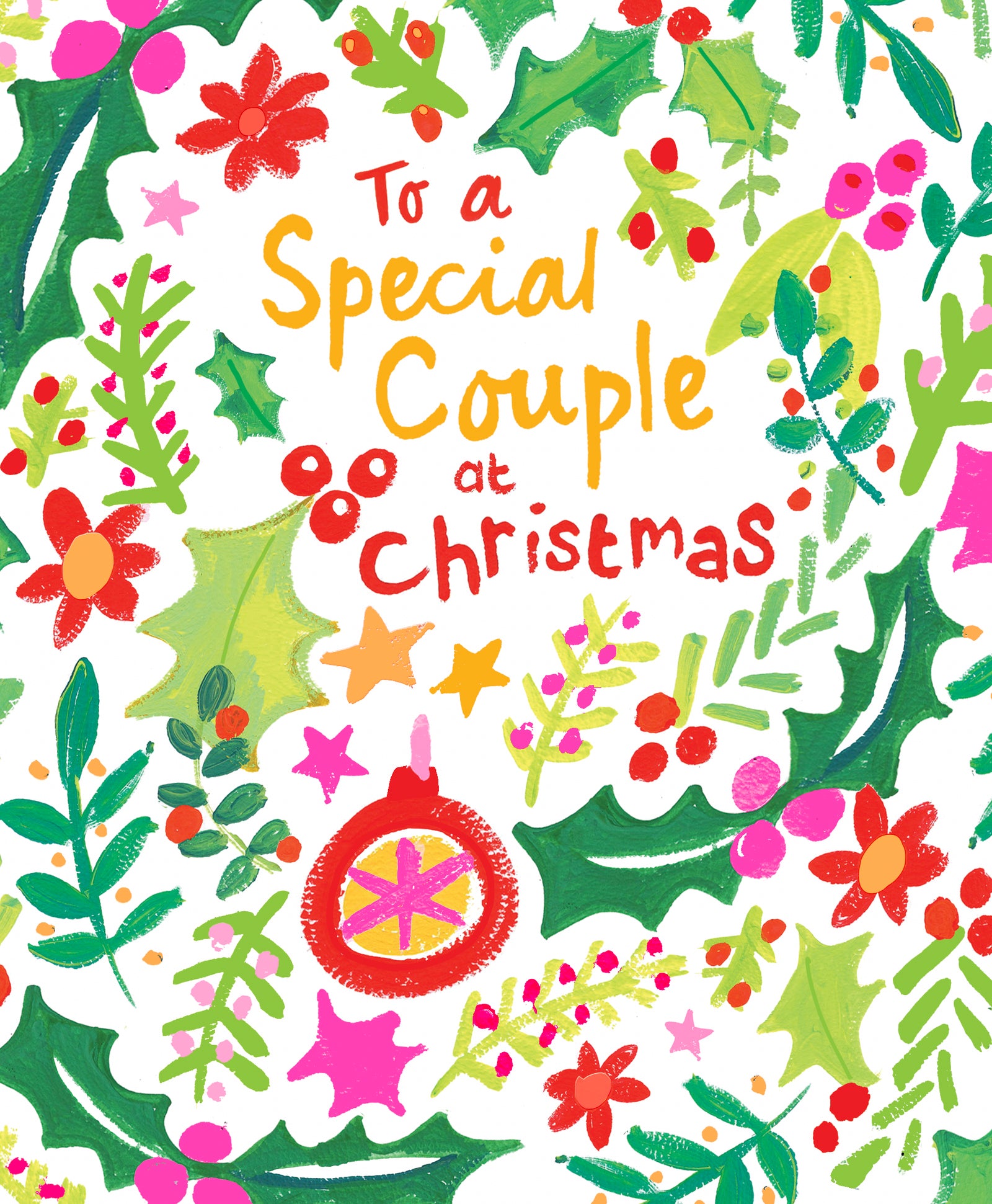 Colourful Foliage To A Special Couple At Christmas Card by penny black