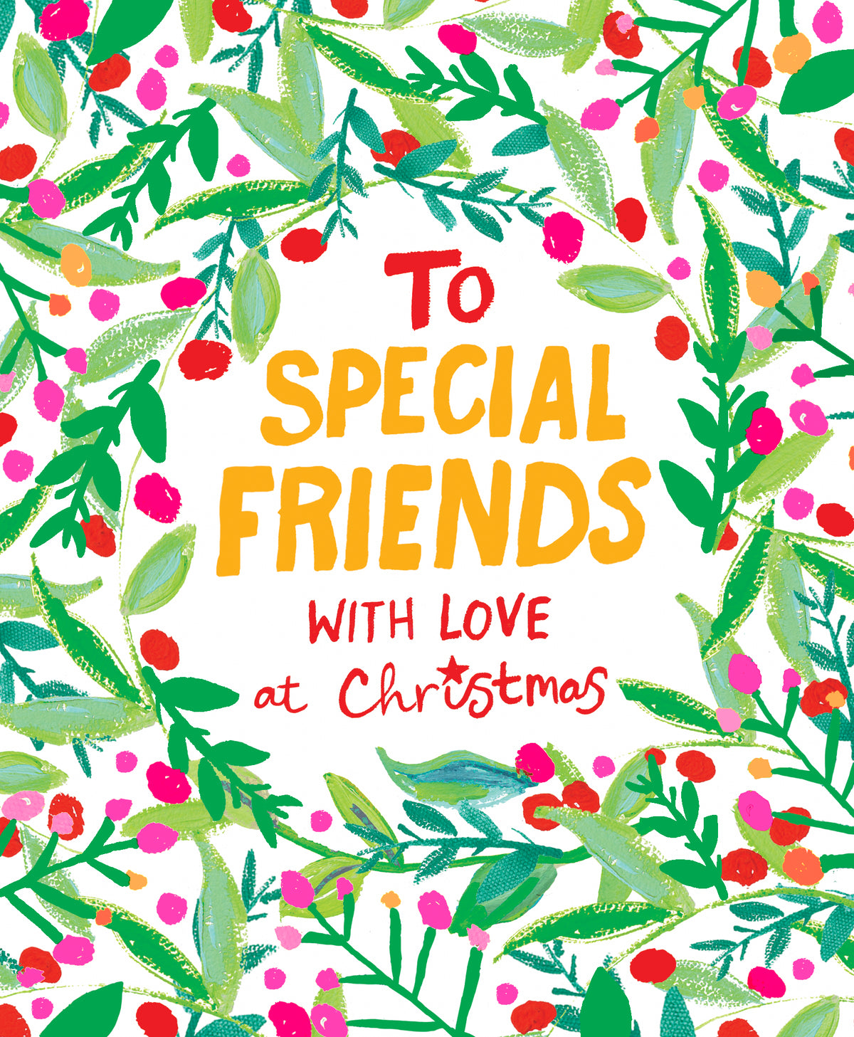 Colourful Foliage To Special Friends At Christmas Card by penny black