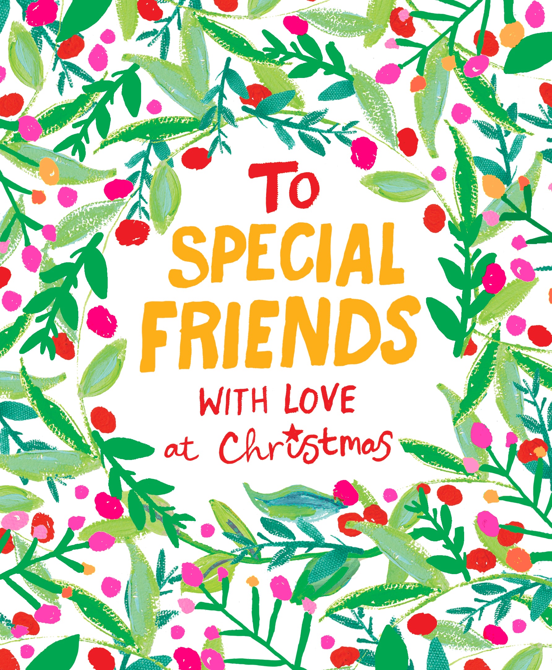 Colourful Foliage To Special Friends At Christmas Card by penny black