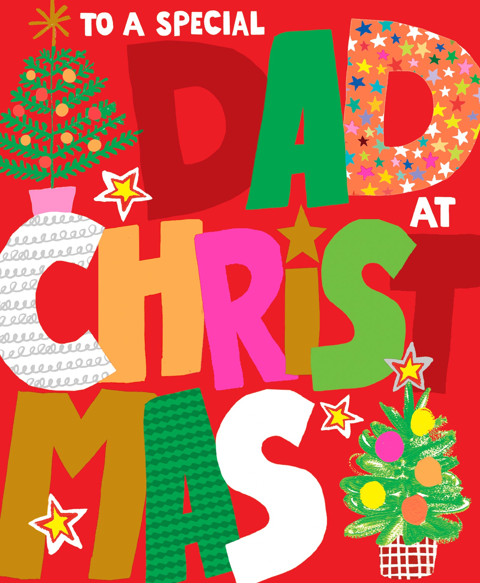 Colourful To A Special Dad At Christmas Card by penny black