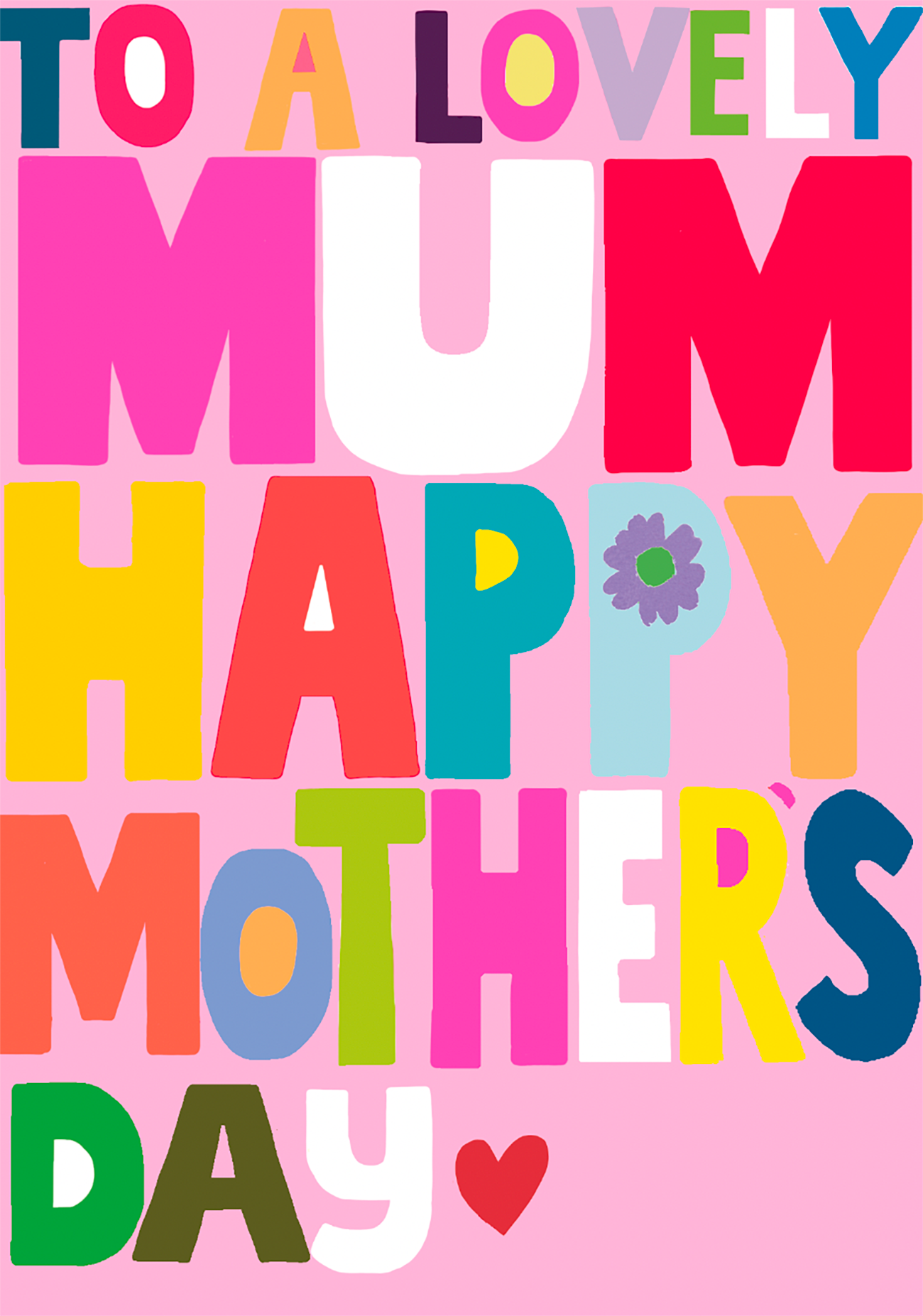 Bright & Bold Lovely Mum Mother's Day Card By Penny Black